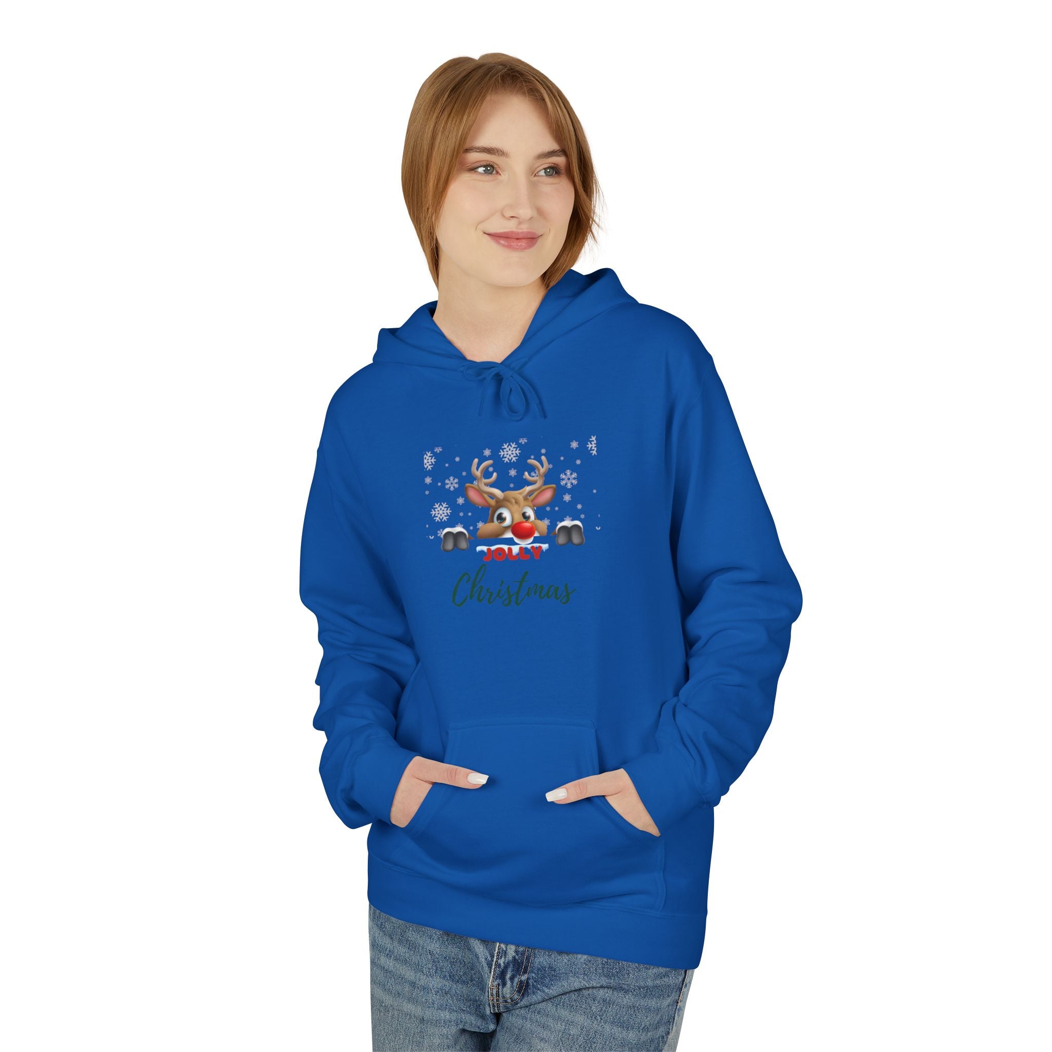 Jolly Christmas Unisex Midweight Softstyle Fleece Hoodie