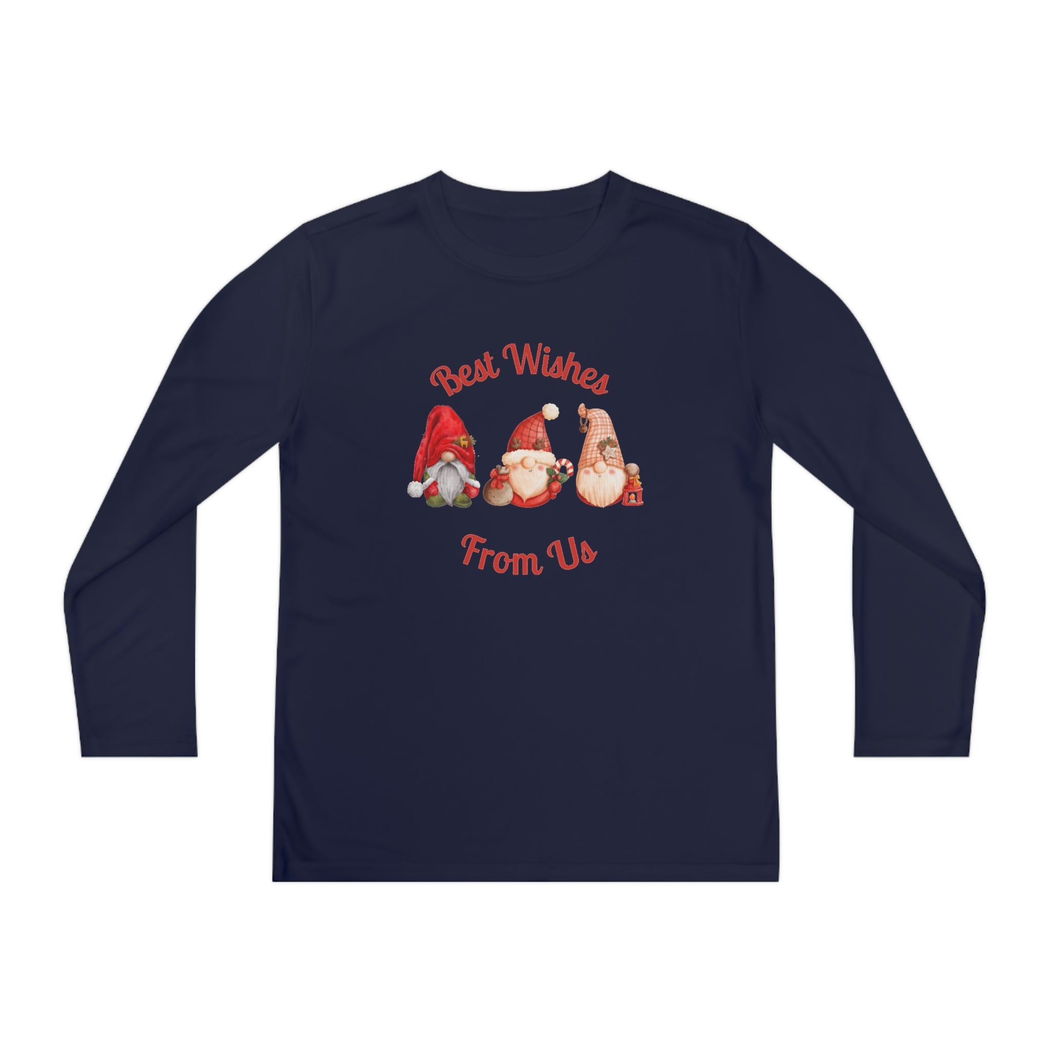 Gnome Best Wishes Youth Long Sleeve Competitor Tee