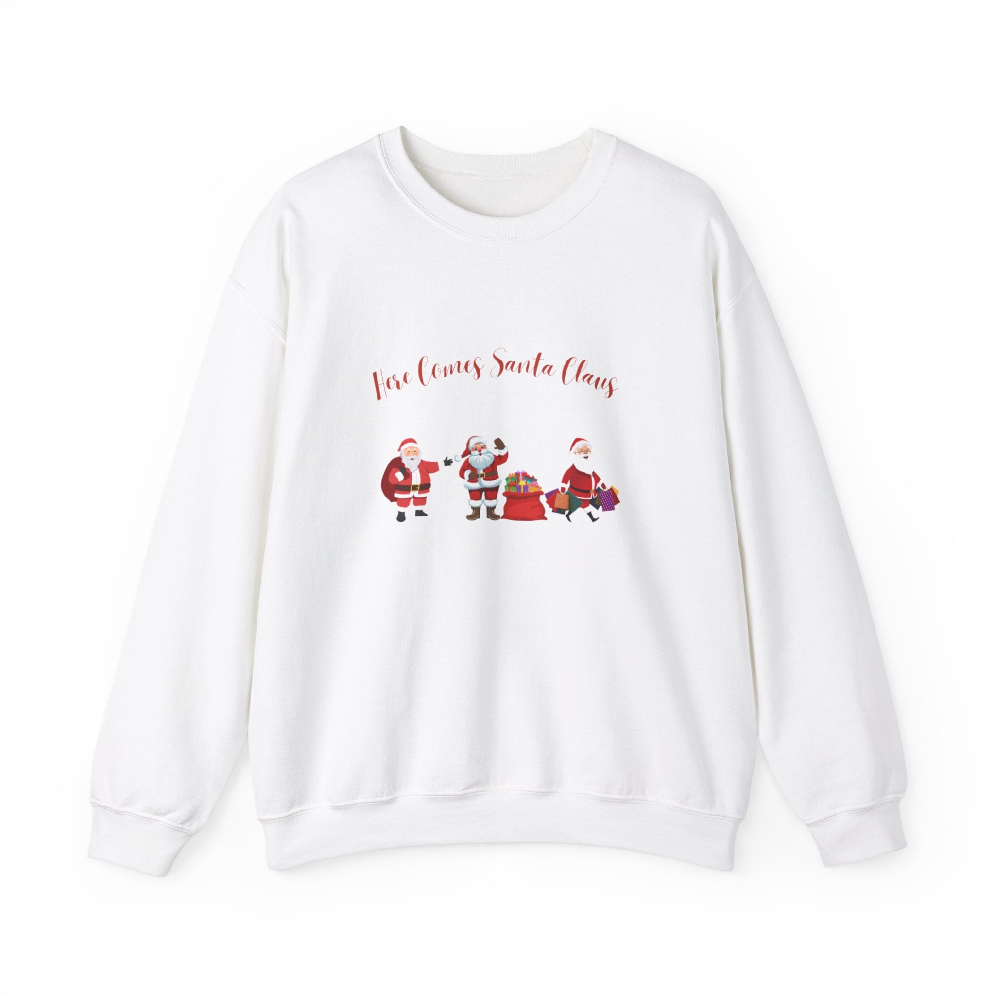 Here Comes Santa Claus Unisex Heavy Blend™ Crewneck Sweatshirt