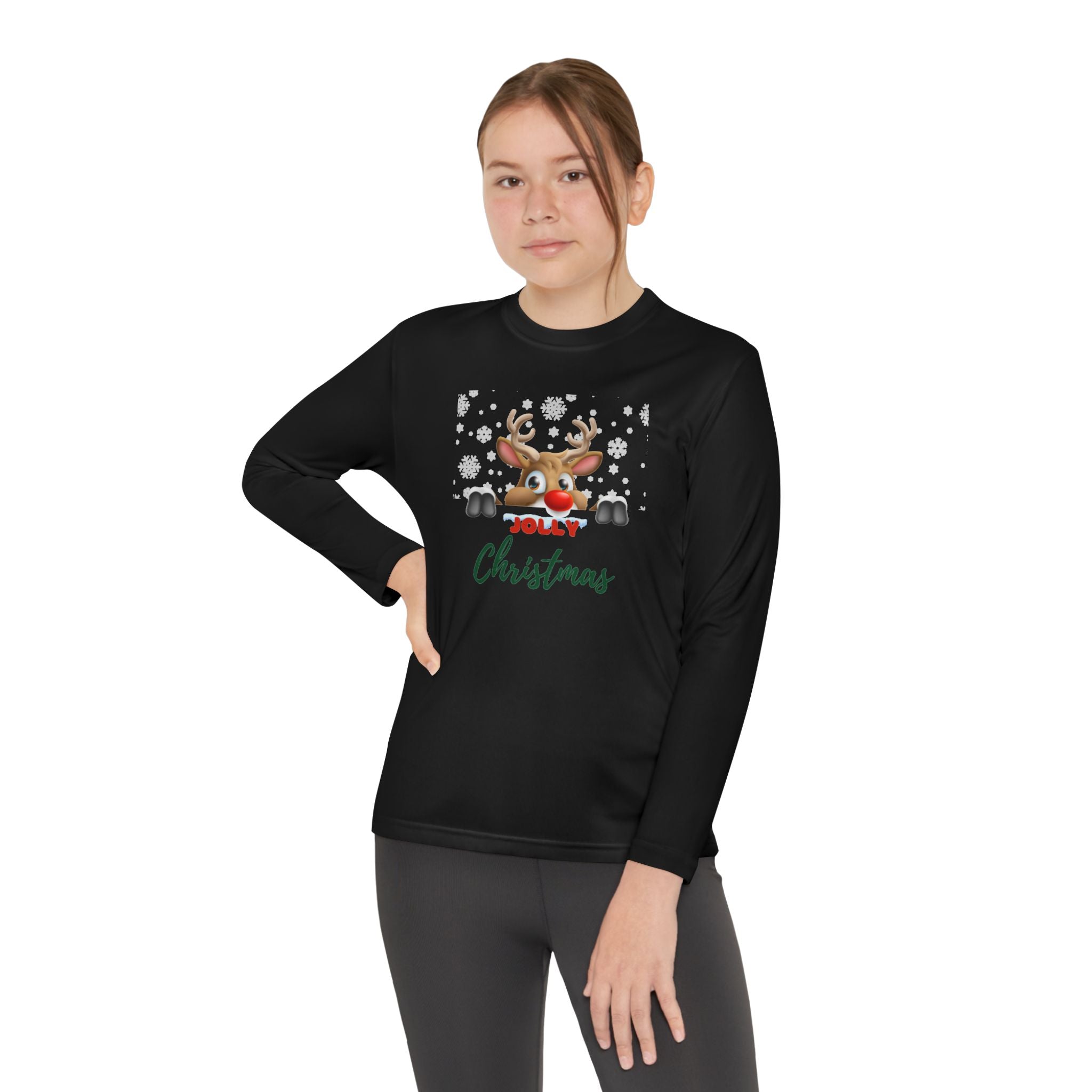 Jolly Christmas Youth Long Sleeve Competitor Tee