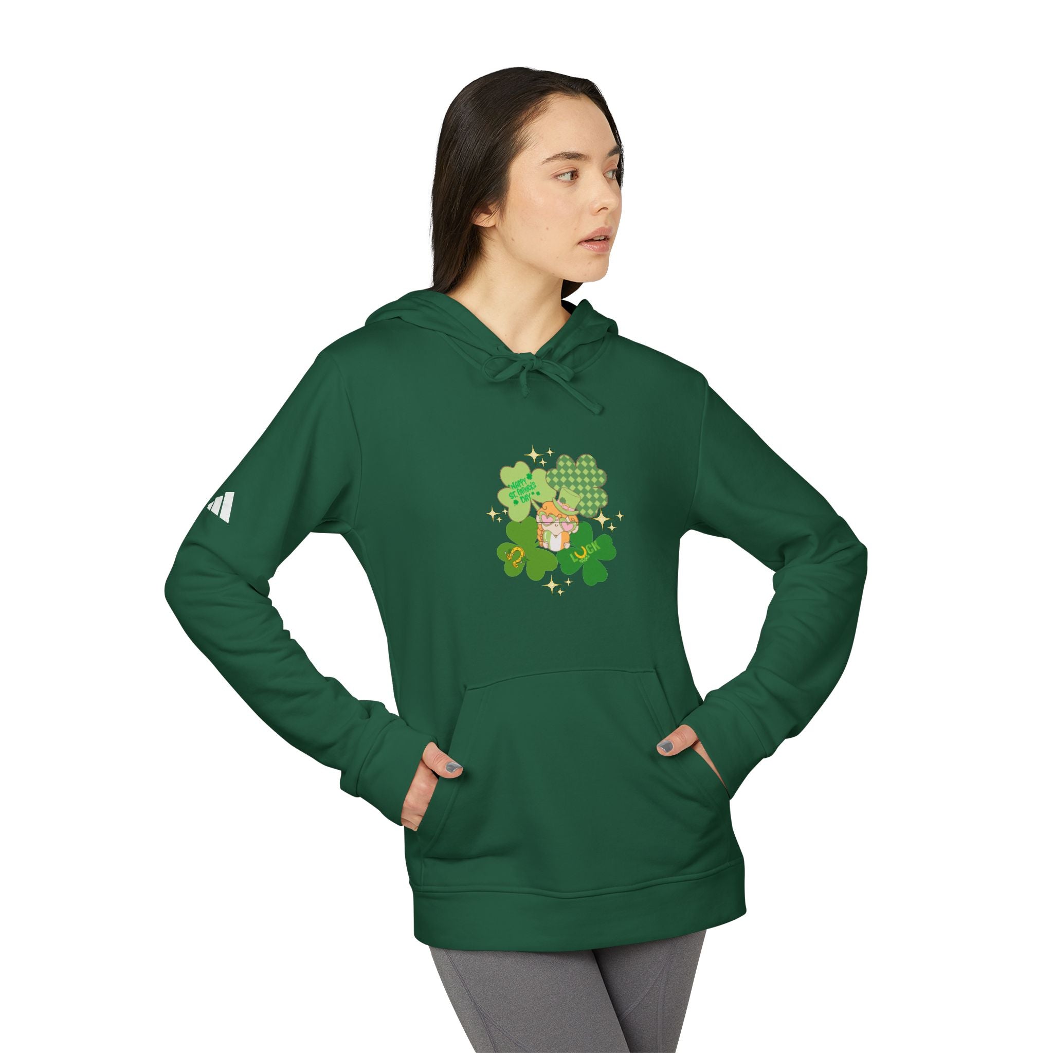 Retro St.Paddy's Day Adidas Unisex Fleece Hoodie