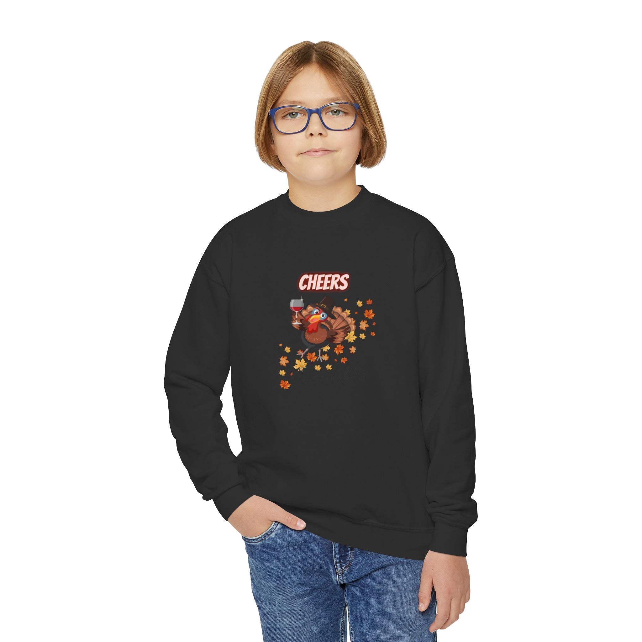 Cheers Til You Wobble Youth Crewneck Sweatshirt