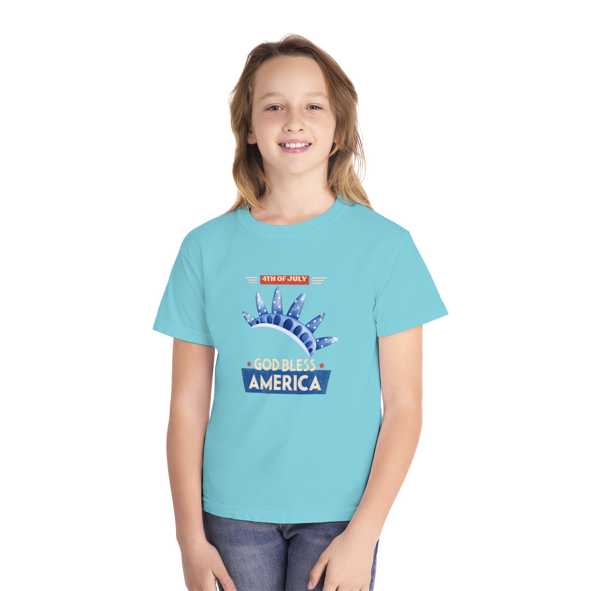 God Bless America Youth Midweight Tee