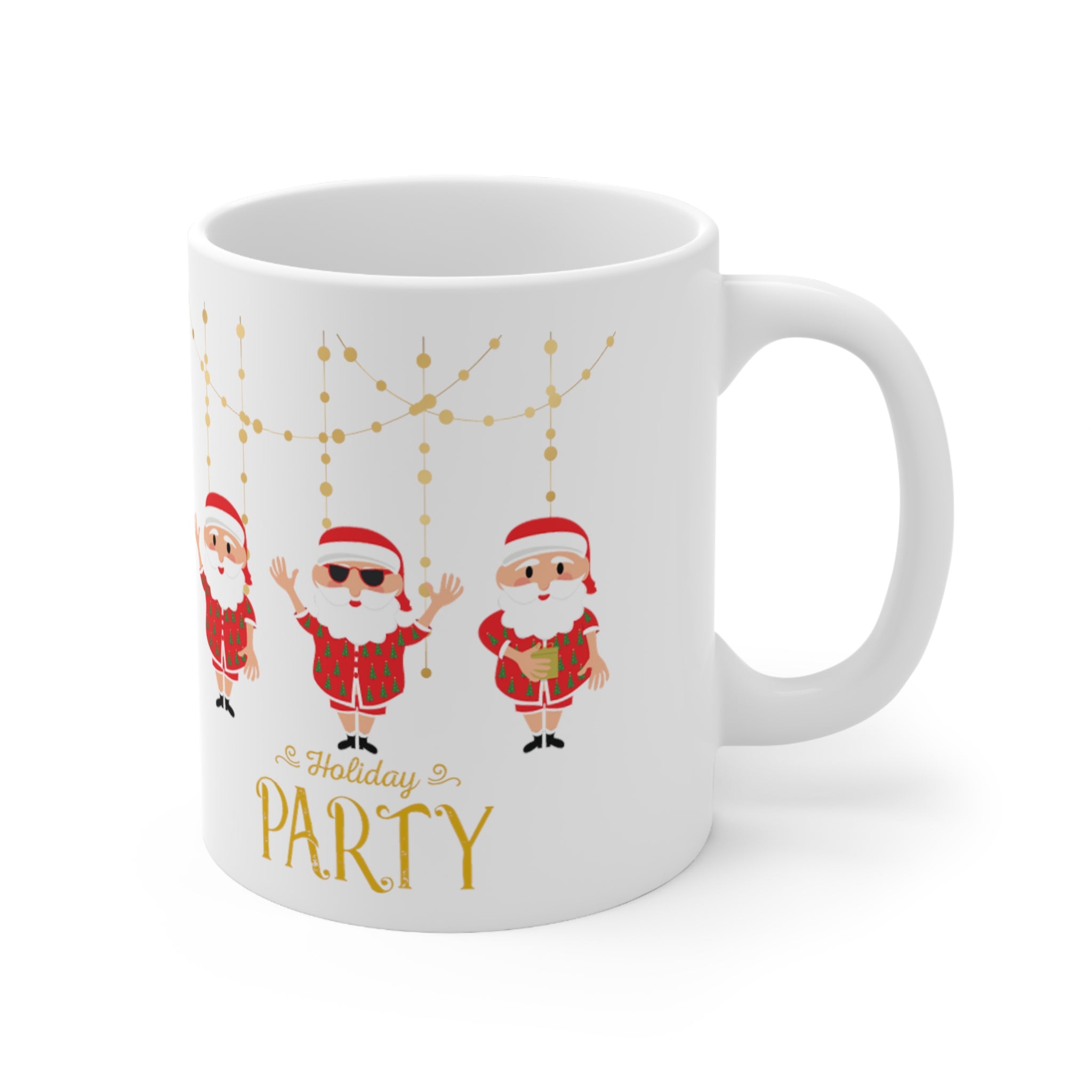 Santa's Holiday Party Ceramic Mug 11oz