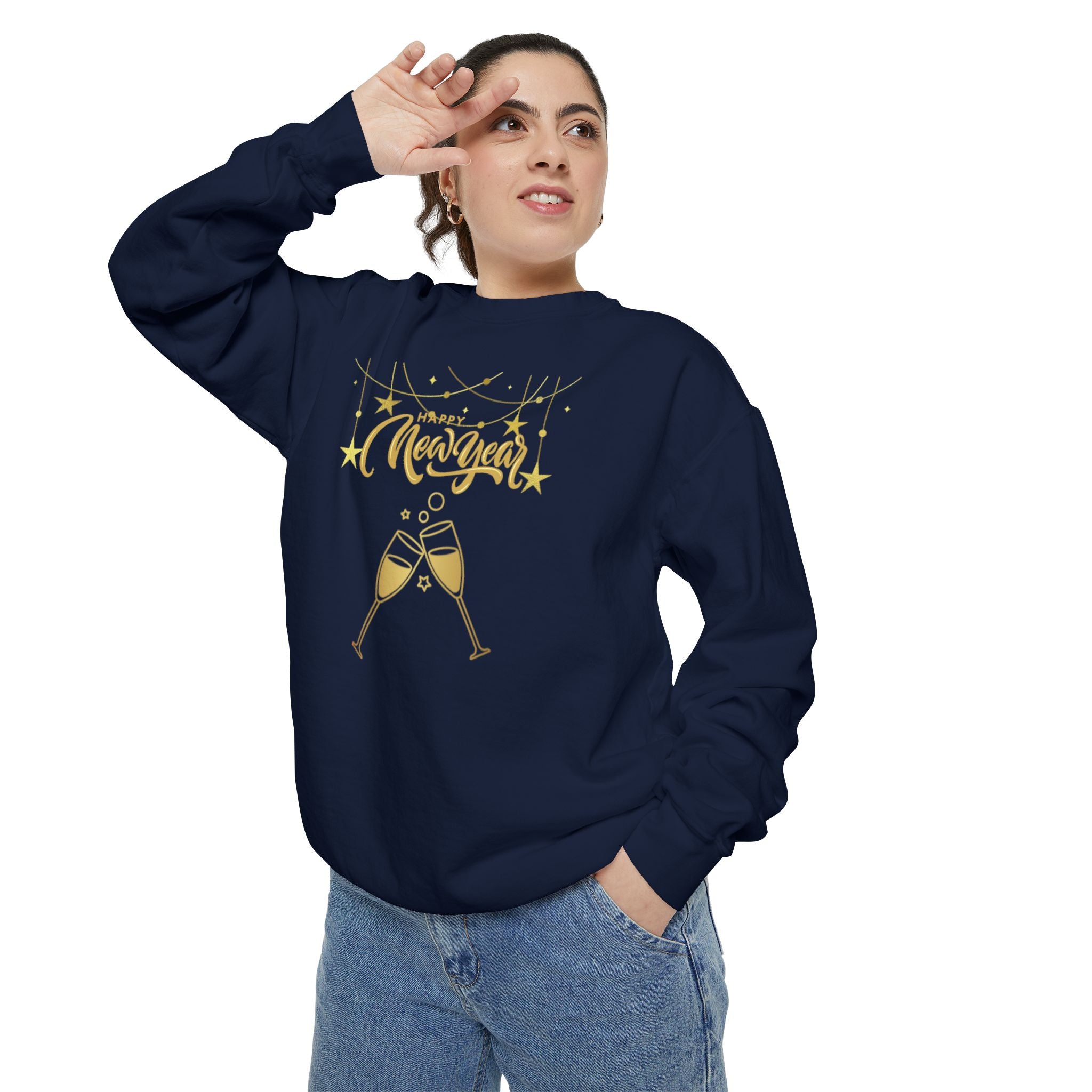 Happy New Year Unisex Garment-Dyed Sweatshirt