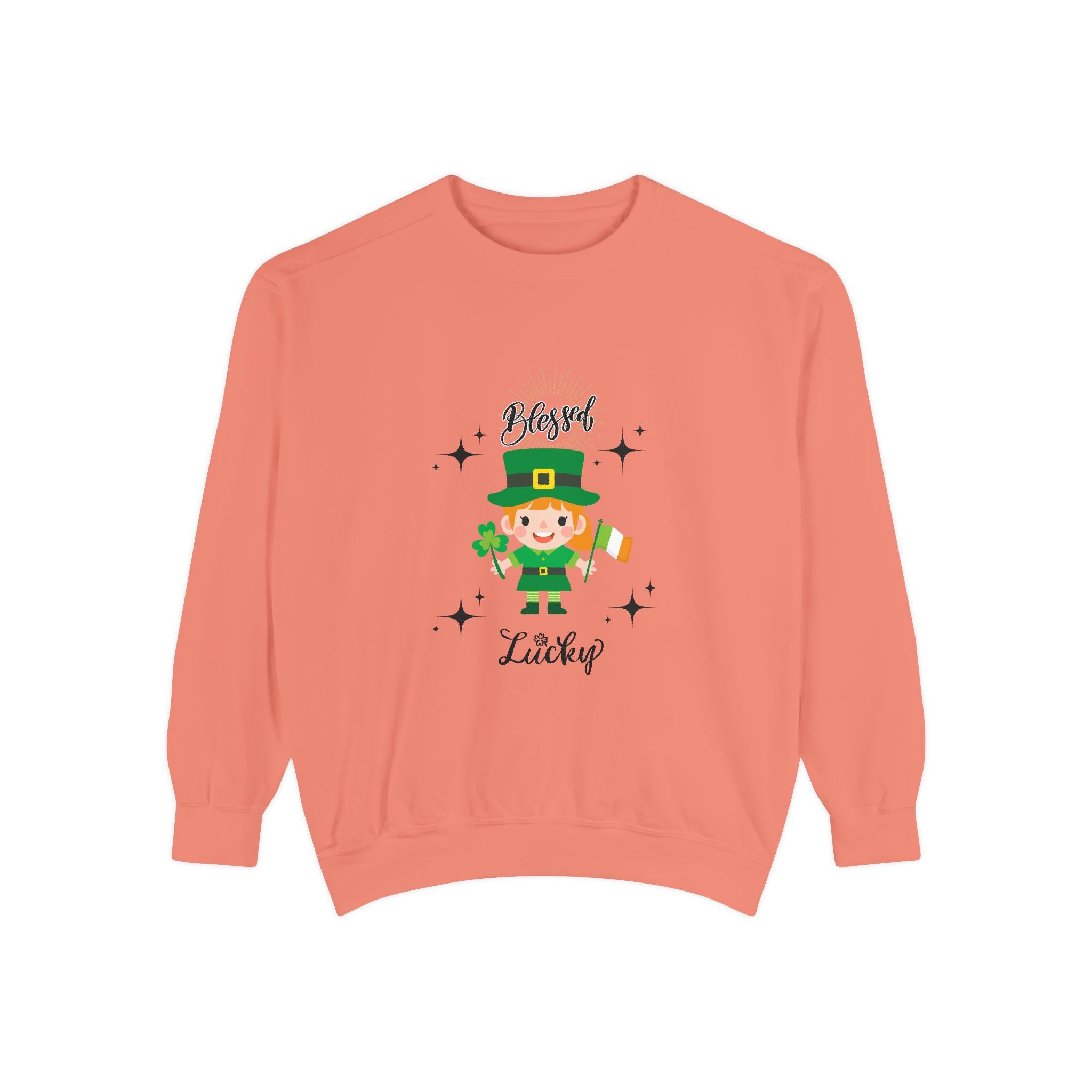 Blessed & Lucky Unisex Garment-Dyed Sweatshirt