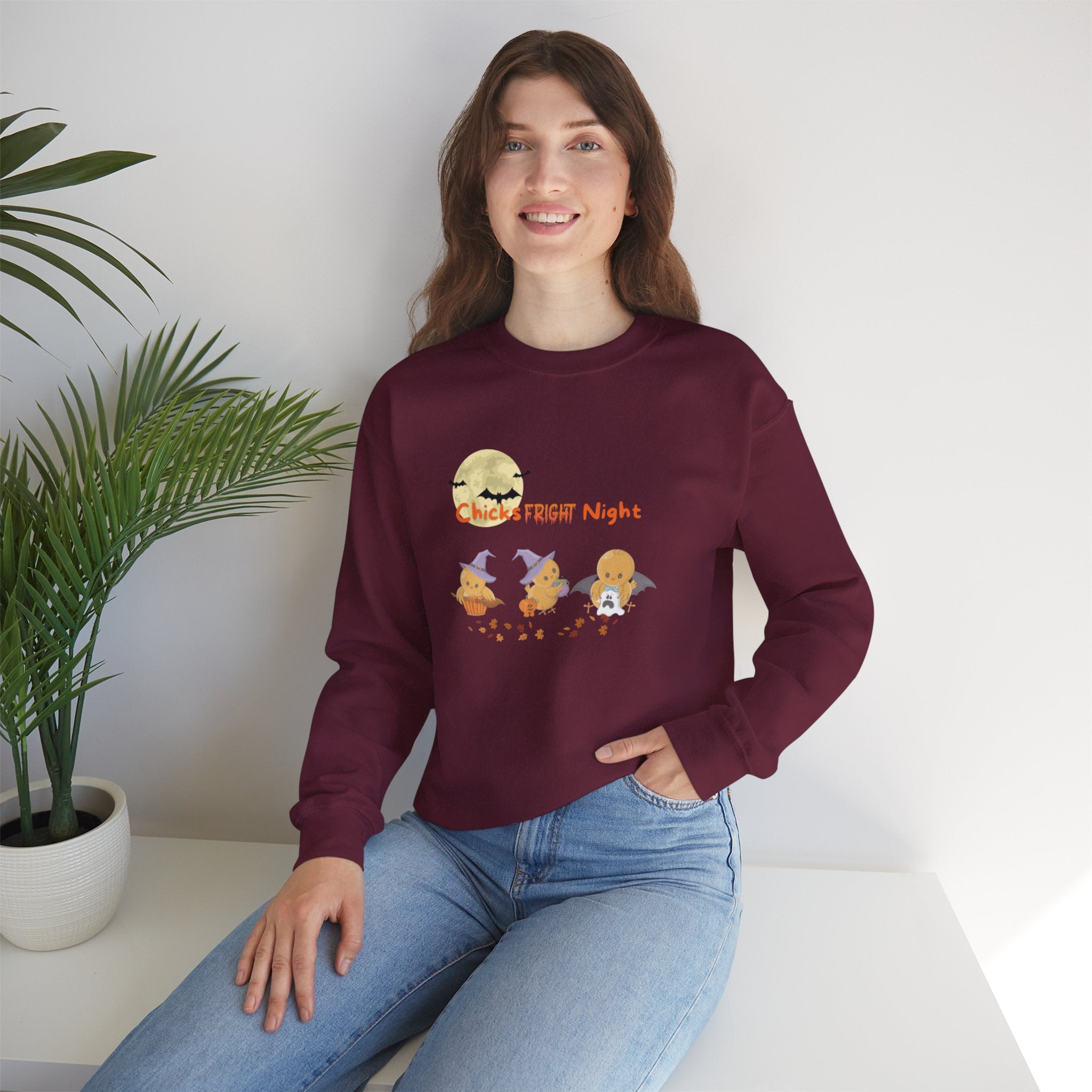 Chicks Fright Night Unisex Heavy Blend™ Crewneck Sweatshirt