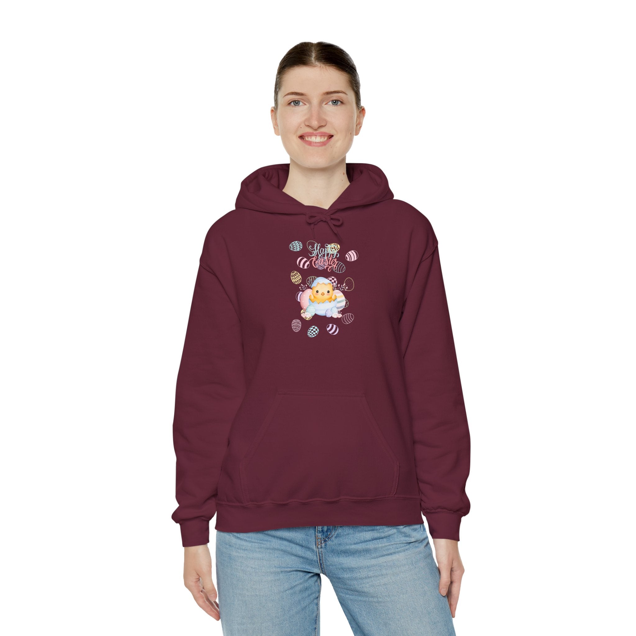 Chick Happy Easter Hooded Sweatshirt
