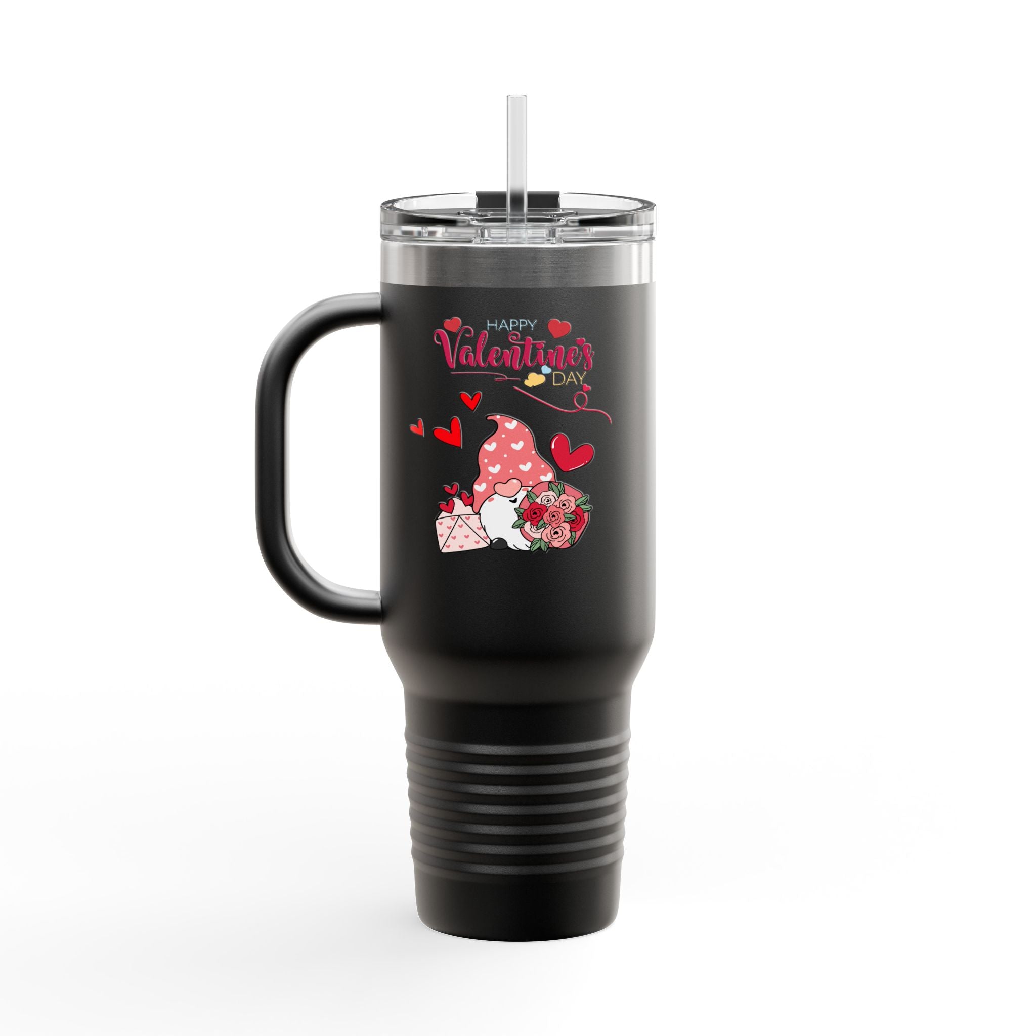 Gnome Valentine's Day Insulated Travel Mug, 40oz
