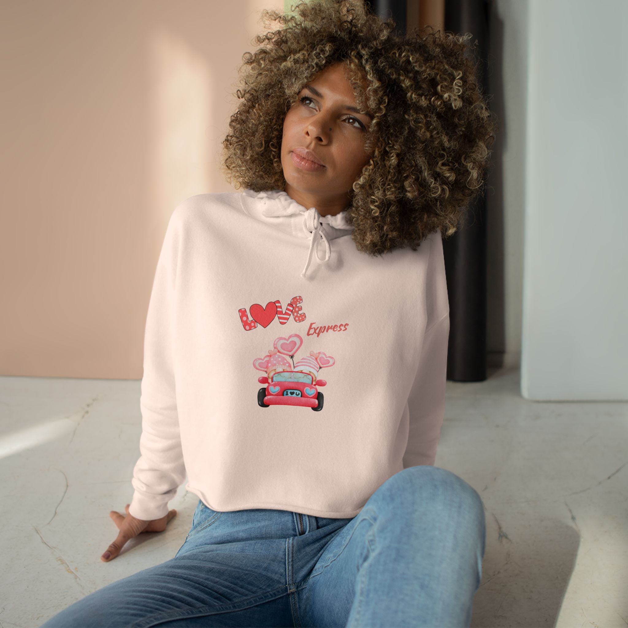 Love Express Crop Hoodie