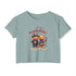 Happy 4th of July Teddy Bear Couple  Crop Top