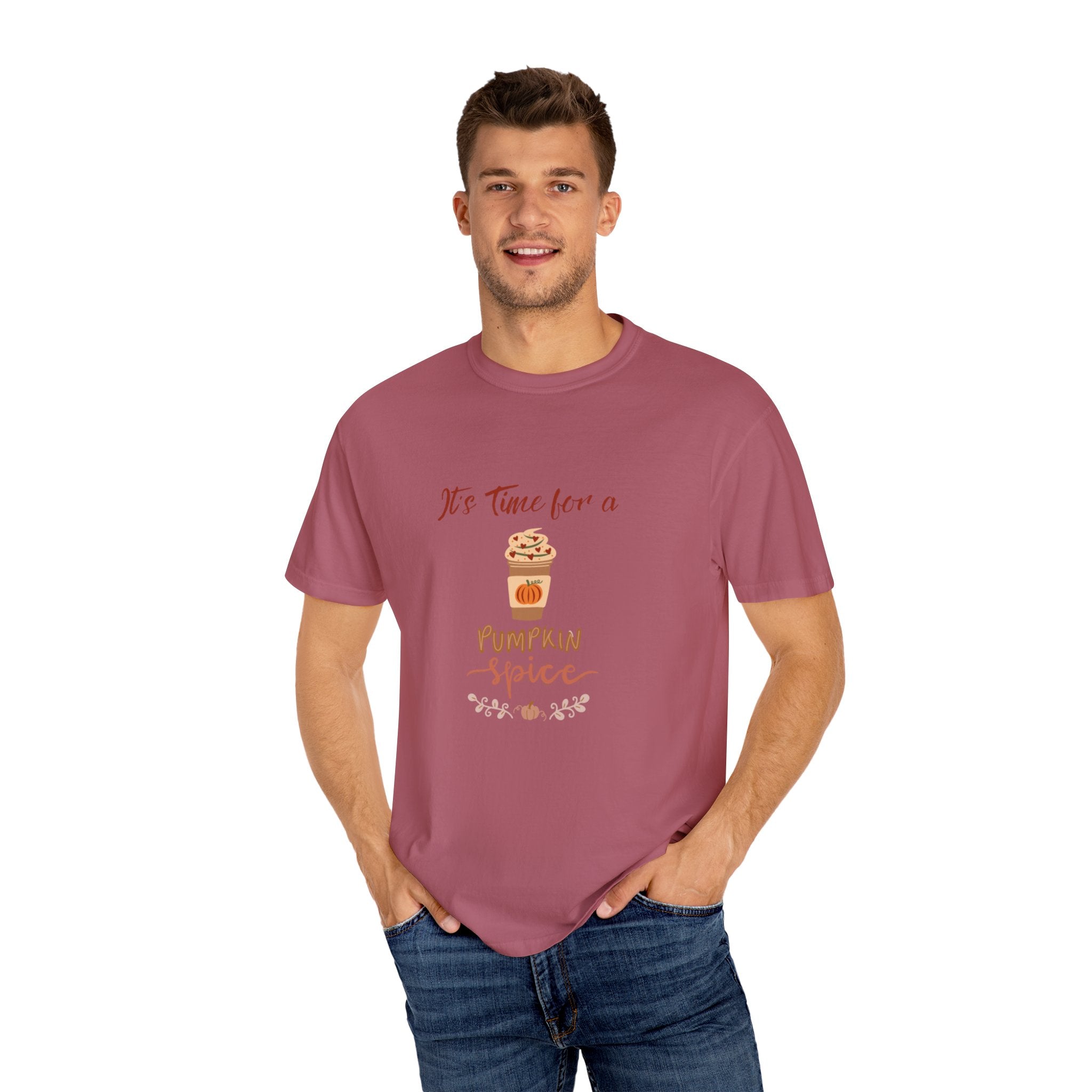 It's Time For A Pumpkin Spice Unisex Garment-Dyed T-shirt