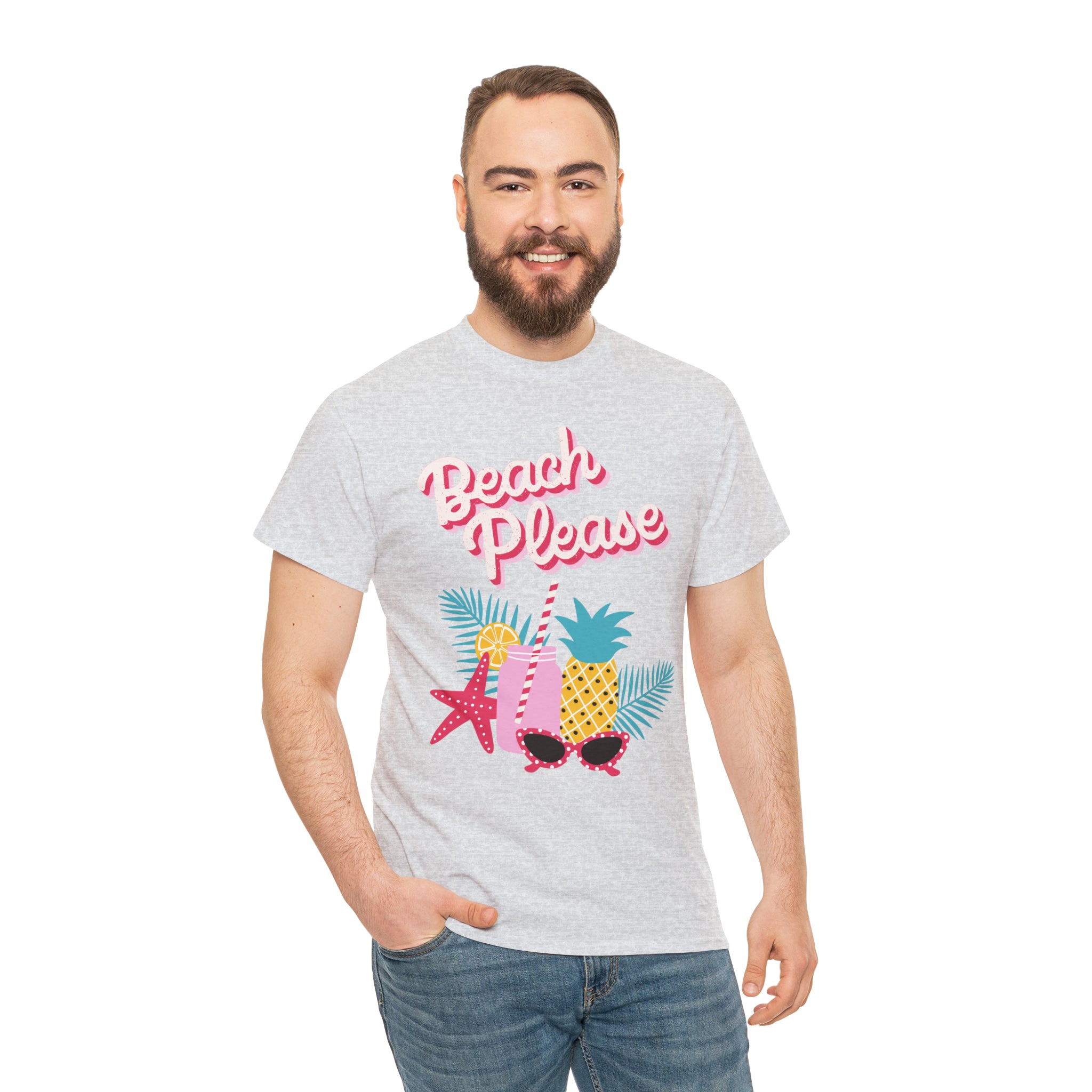 Beach Please Unisex Heavy Cotton Tee