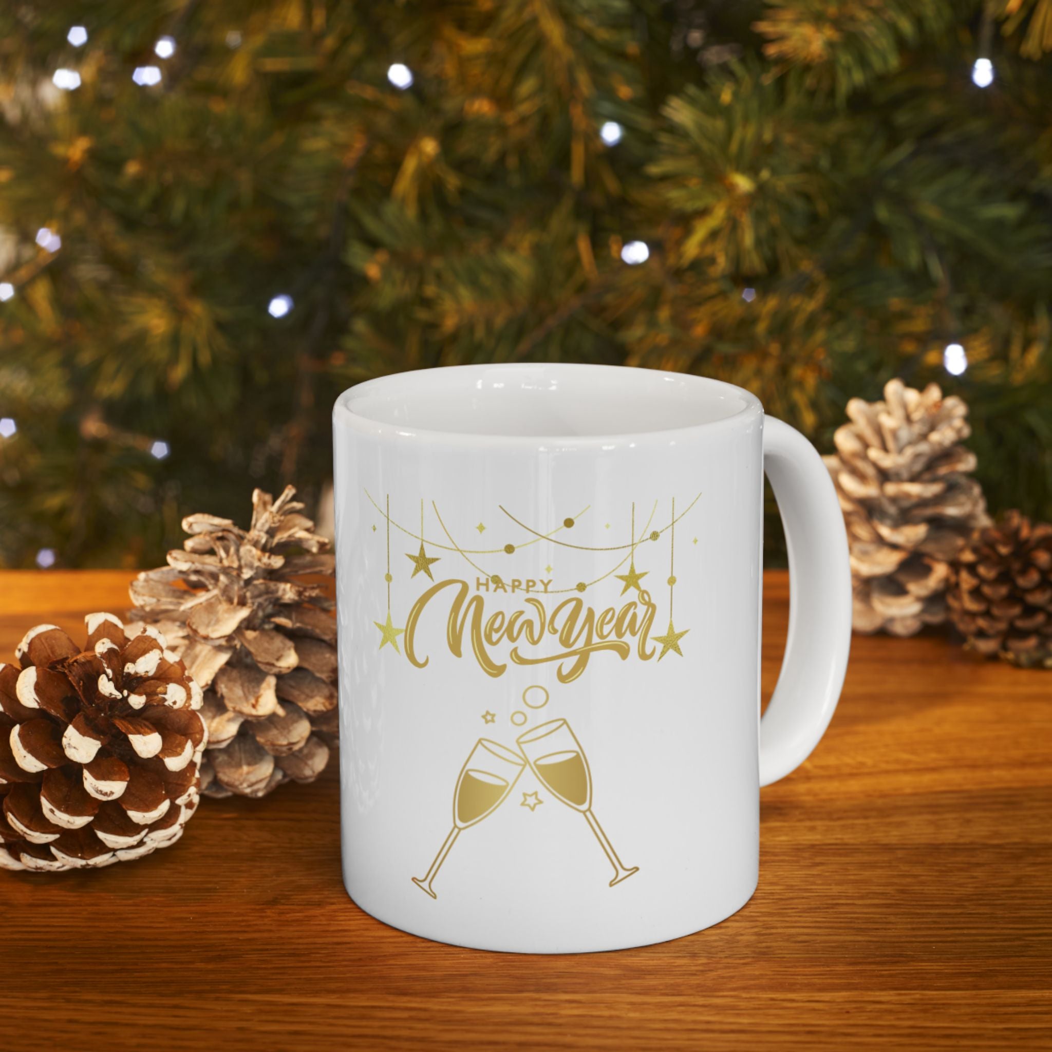 Happy New Year Ceramic Mug, (11oz, 15oz)