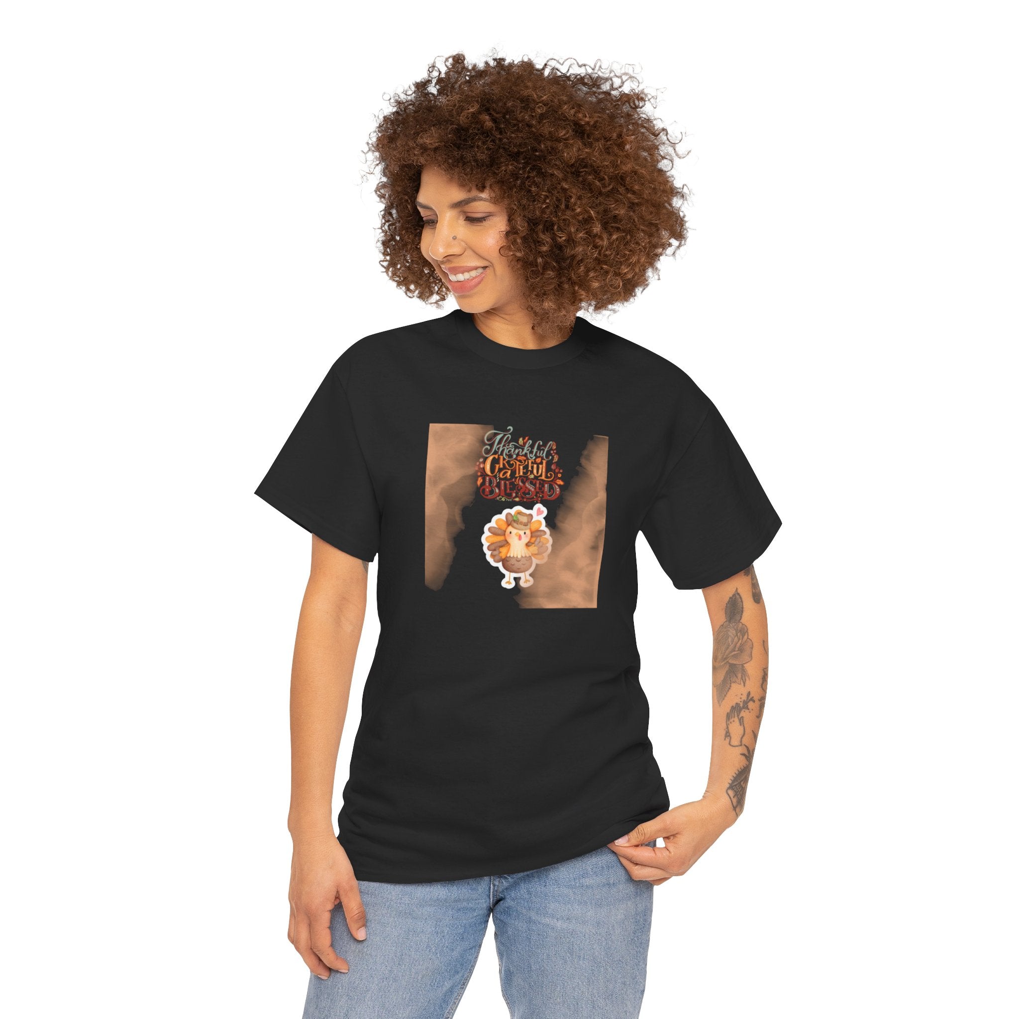 Thankful Grateful Blessed Unisex Heavy Cotton Tee