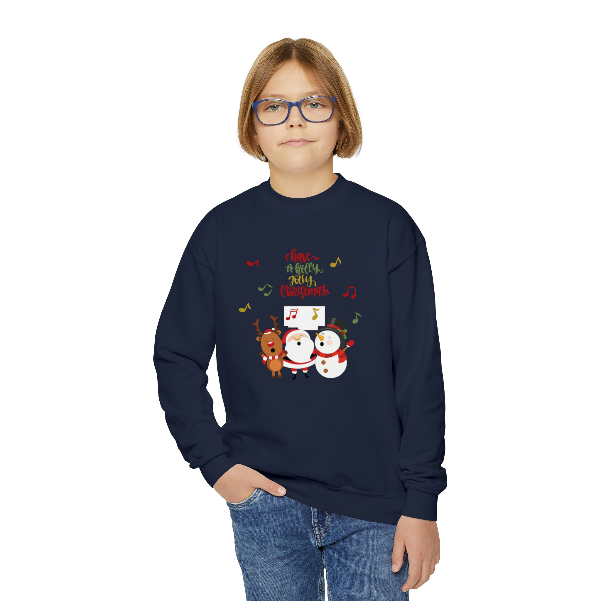 Have A Holly Jolly Christmas Youth Crewneck Sweatshirt