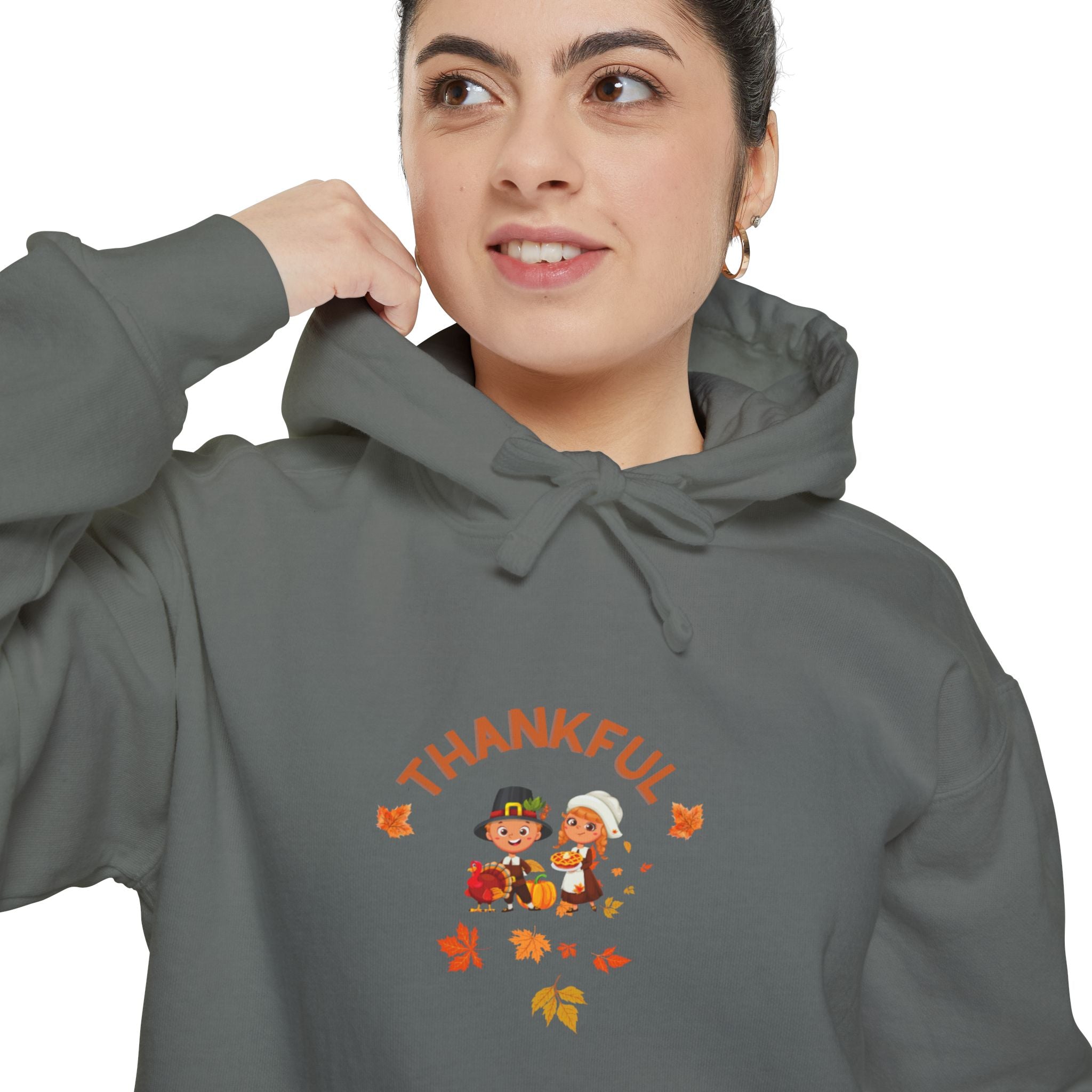 Pilgrims Turkey Day Unisex Garment-Dyed Hoodie