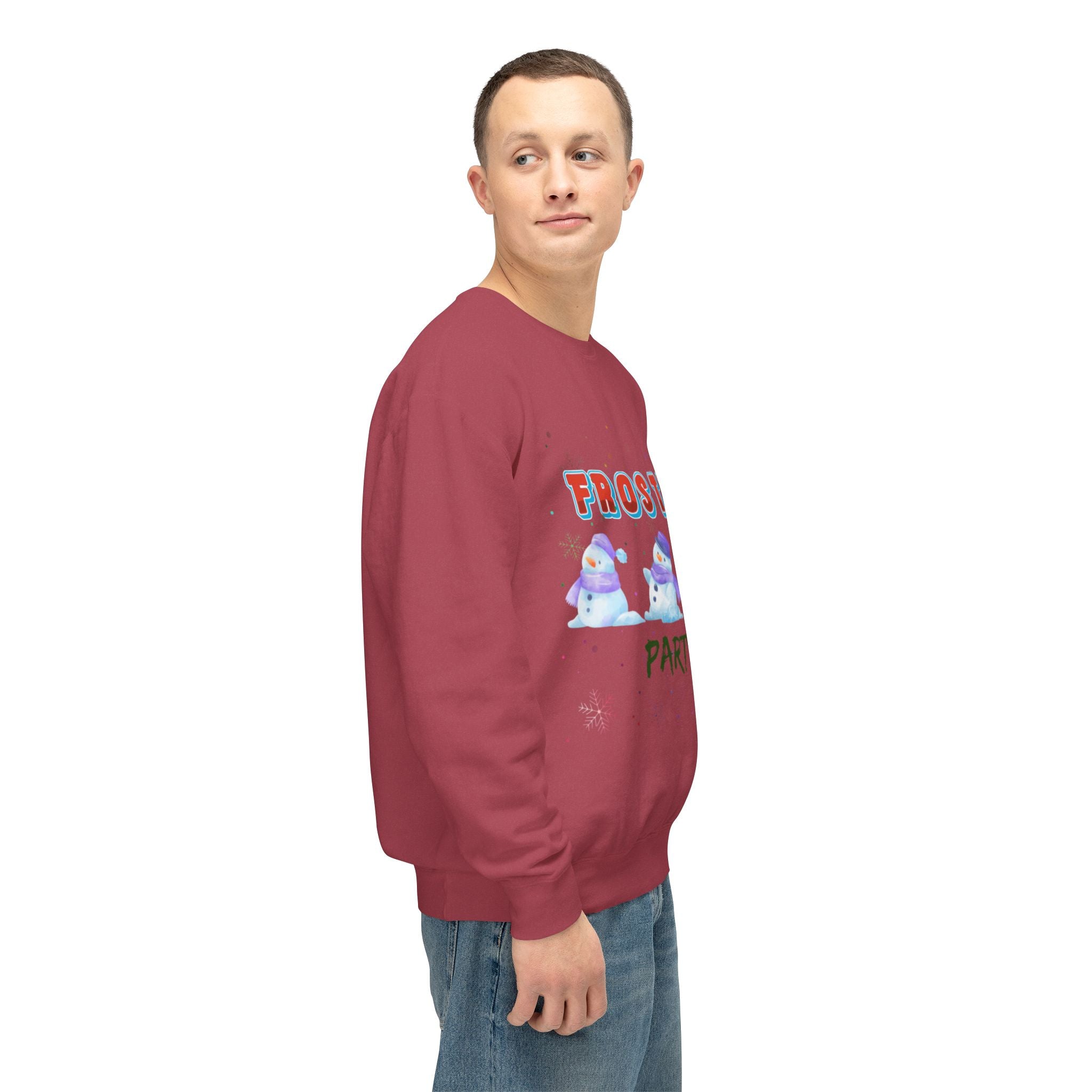 Frosty Party Unisex Lightweight Crewneck Sweatshirt