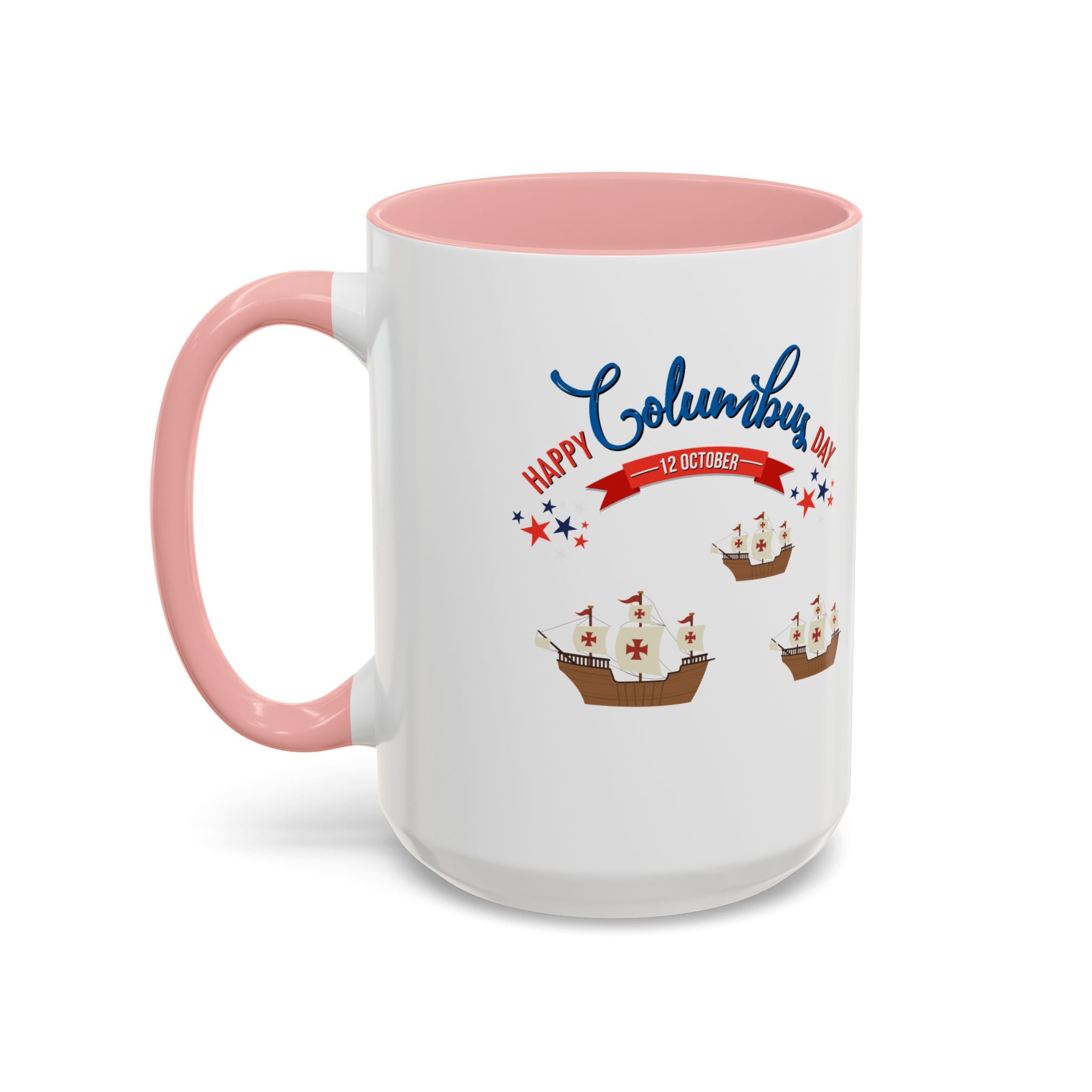 Happy Columbus Day Accent Coffee Mug (11, 15oz)