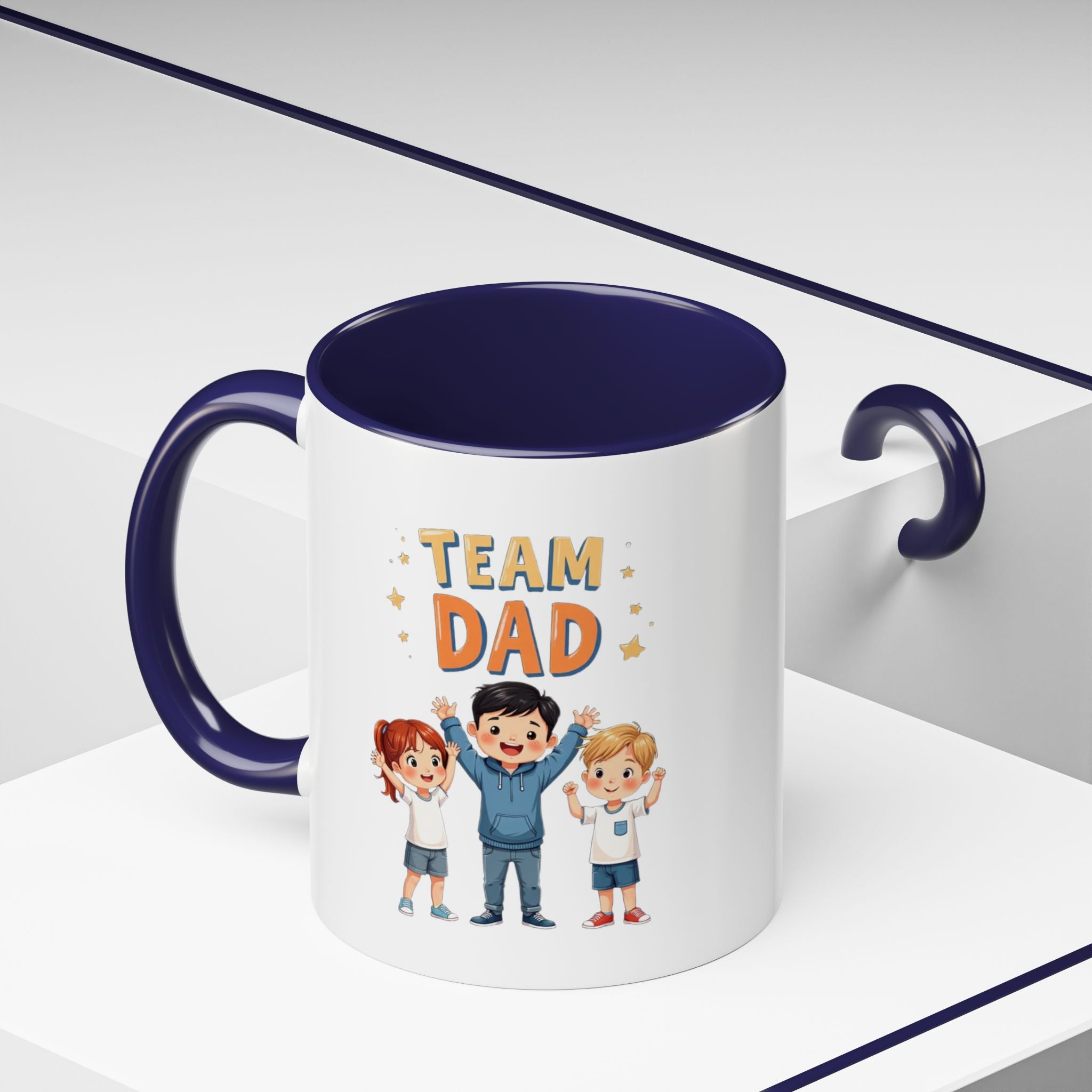 Team Dad Accent Coffee Mug