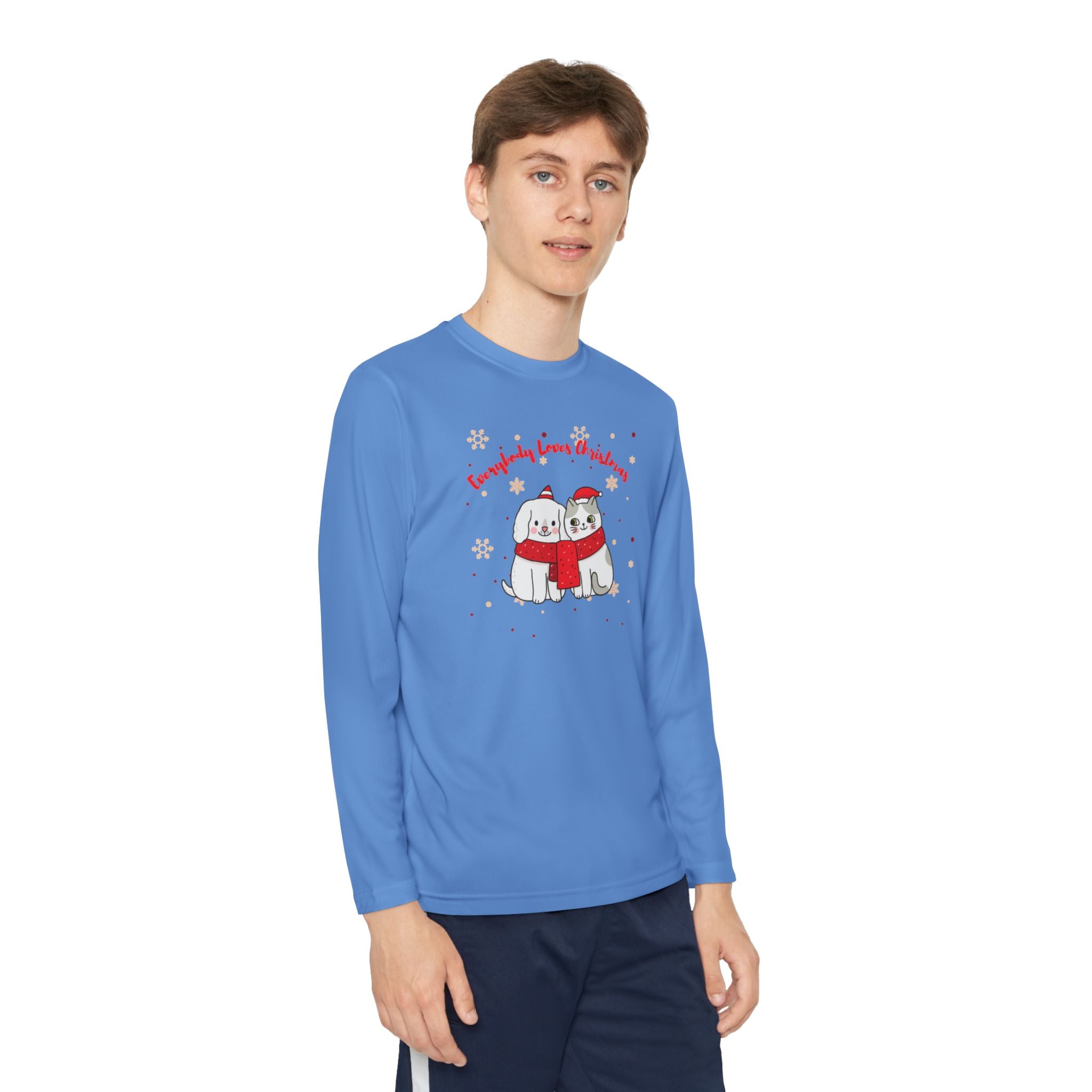 Everybody Loves Christmas Youth Long Sleeve Competitor Tee