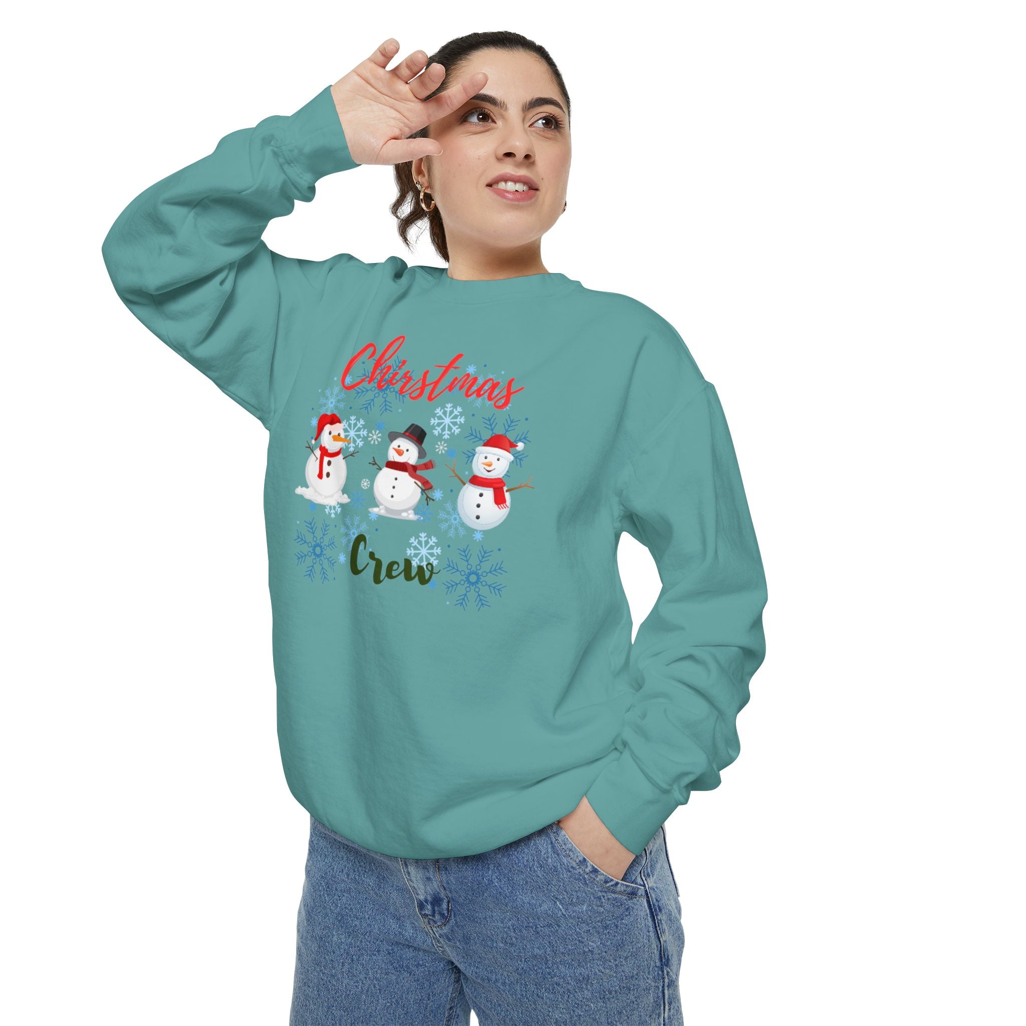 Christmas Crew Unisex Garment-Dyed Sweatshirt