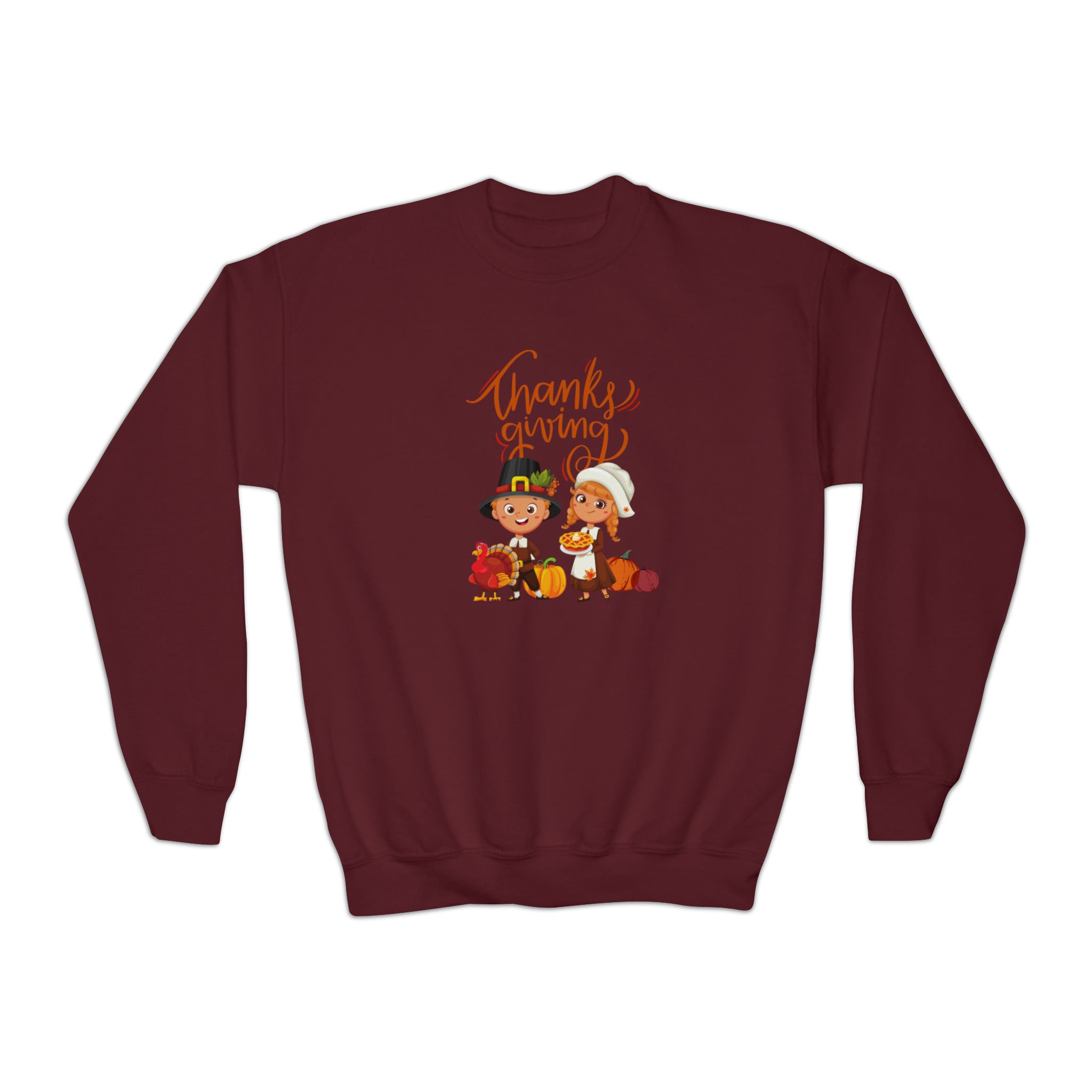 Happy Thanksgiving Youth Crewneck Sweatshirt