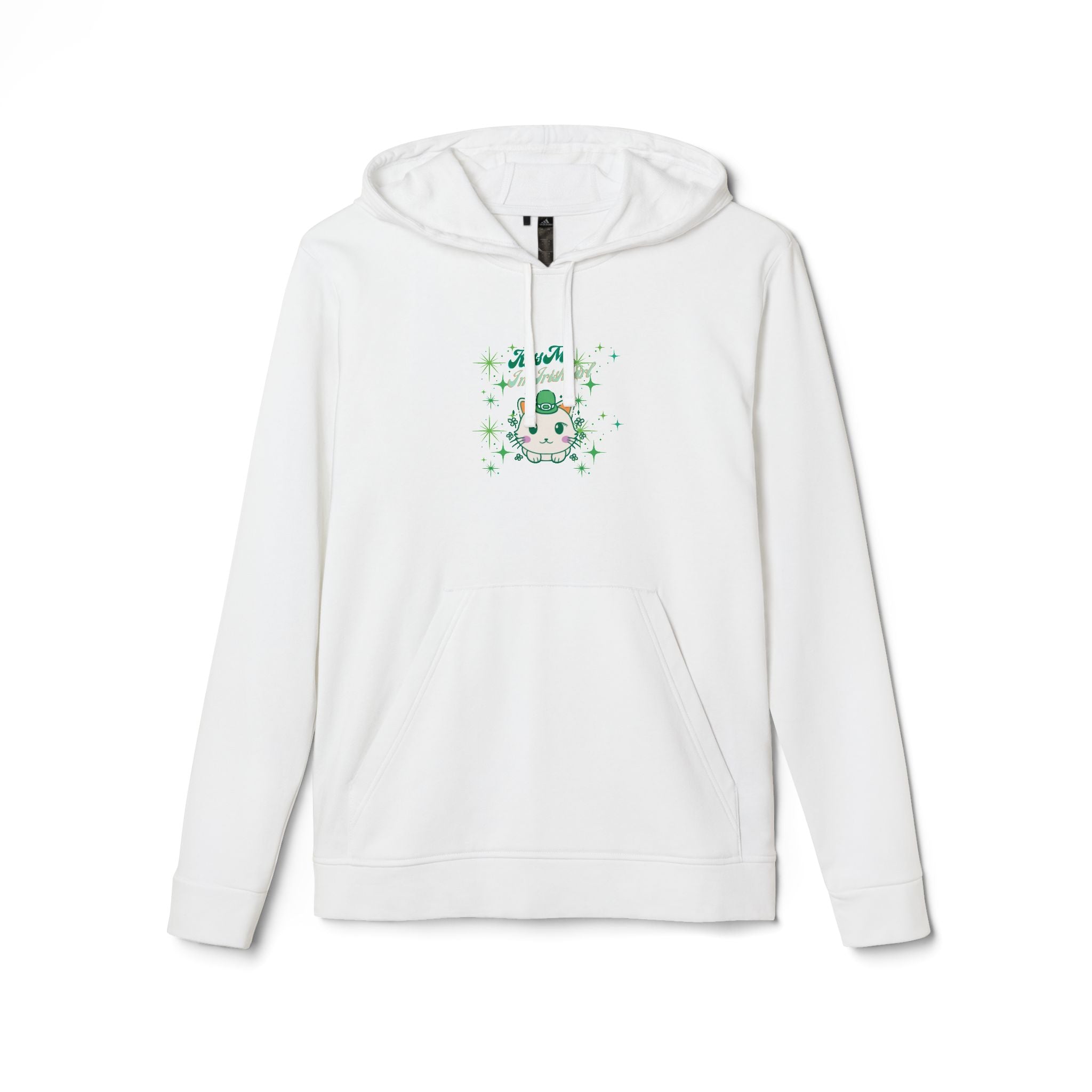 Kiss Me I'm Irish Cat Adidas Fleece Hoodie