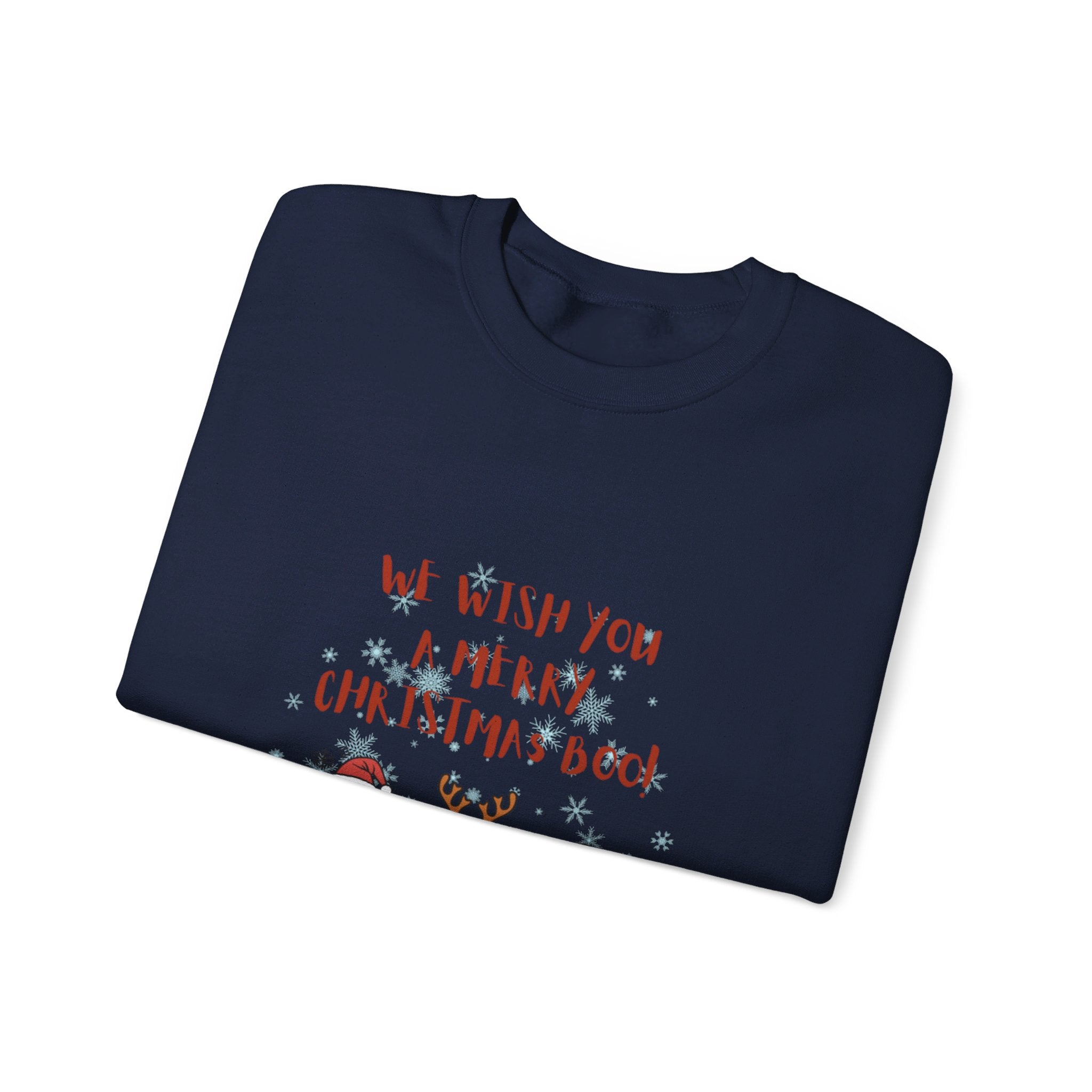 We Wish You A Merry Christmas Boo Unisex Heavy Blend™ Crewneck Sweatshirt
