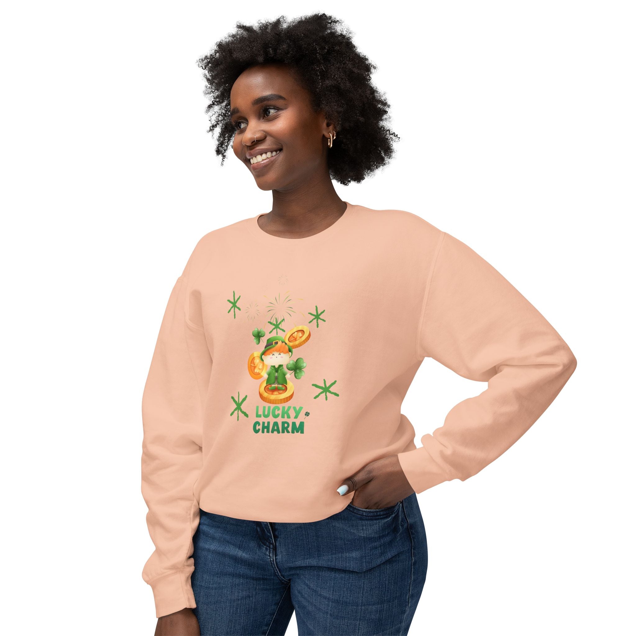 Lucky Charm Unisex Lightweight Crewneck Sweatshirt