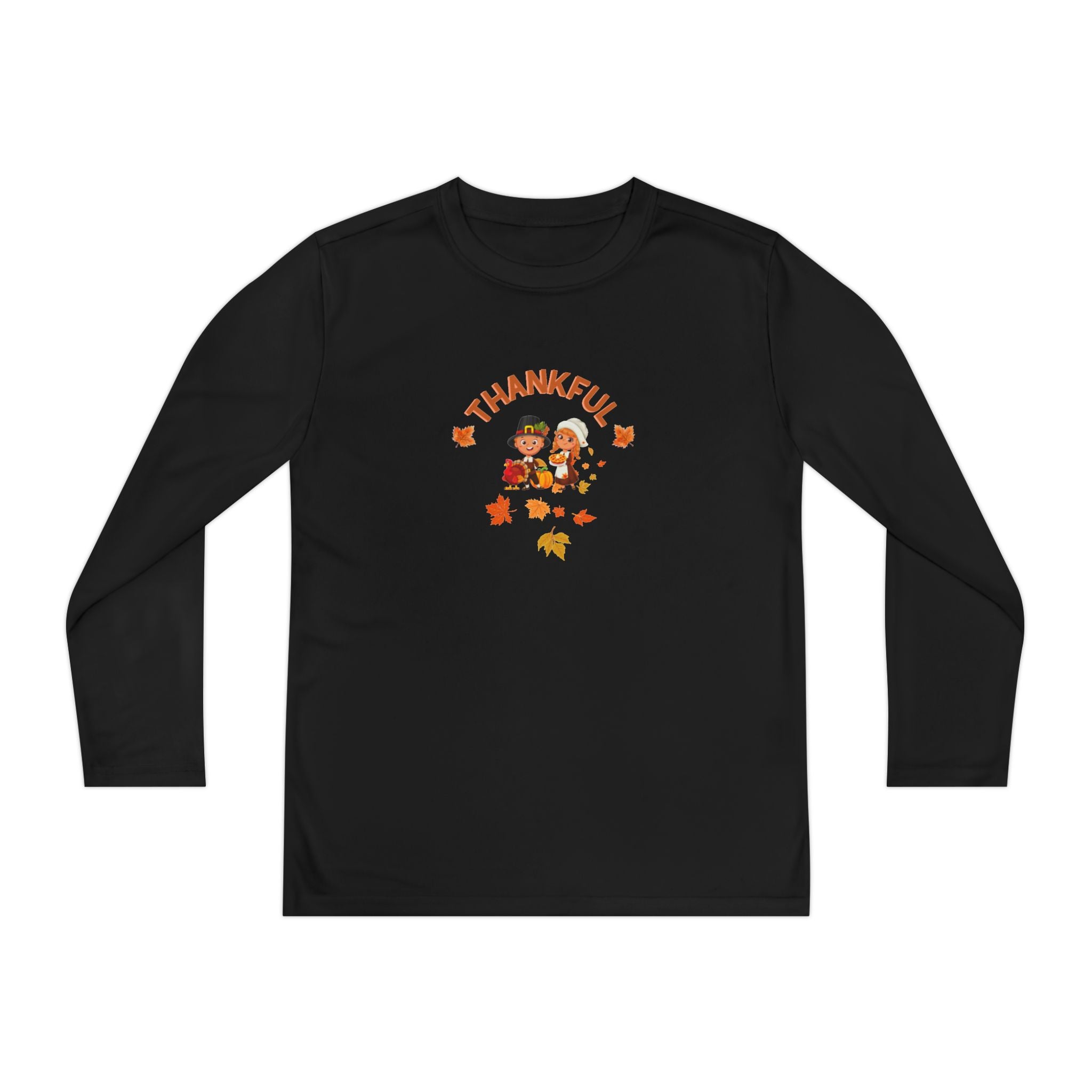 Pilgrims Turkey Day Youth Long Sleeve Competitor Tee