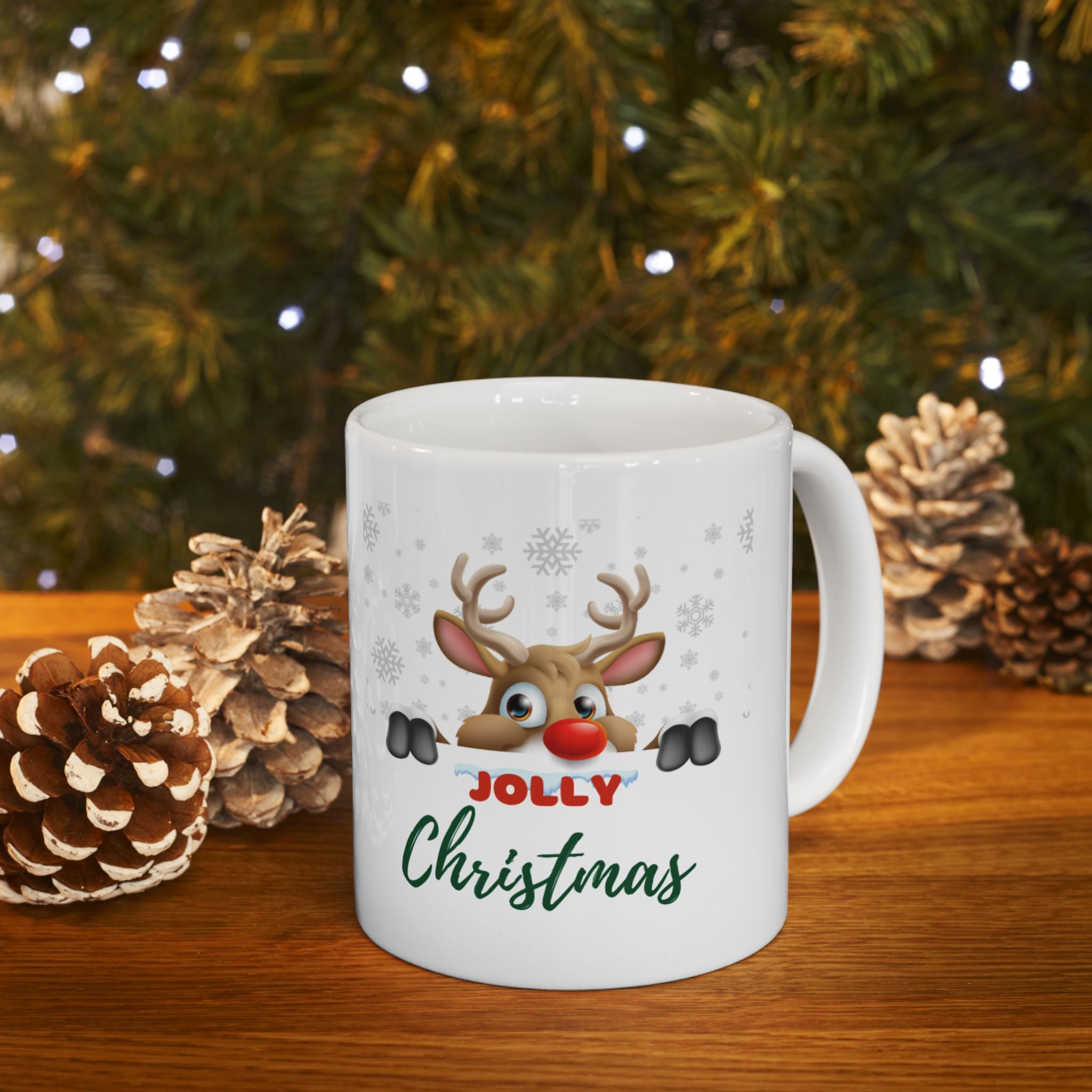 Jolly Christmas Ceramic Mug, (11oz, 15oz)