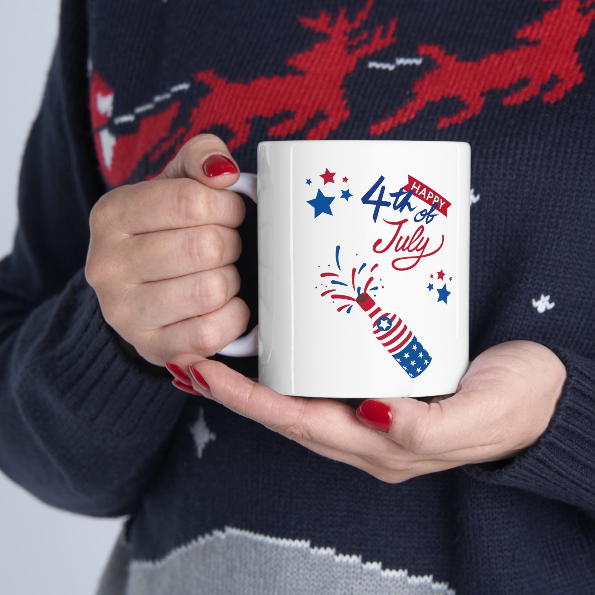 Happy 4th Of July Celebration Ceramic Mug 11oz