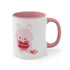 V-Day Bunny Accent Coffee Mug, 11oz
