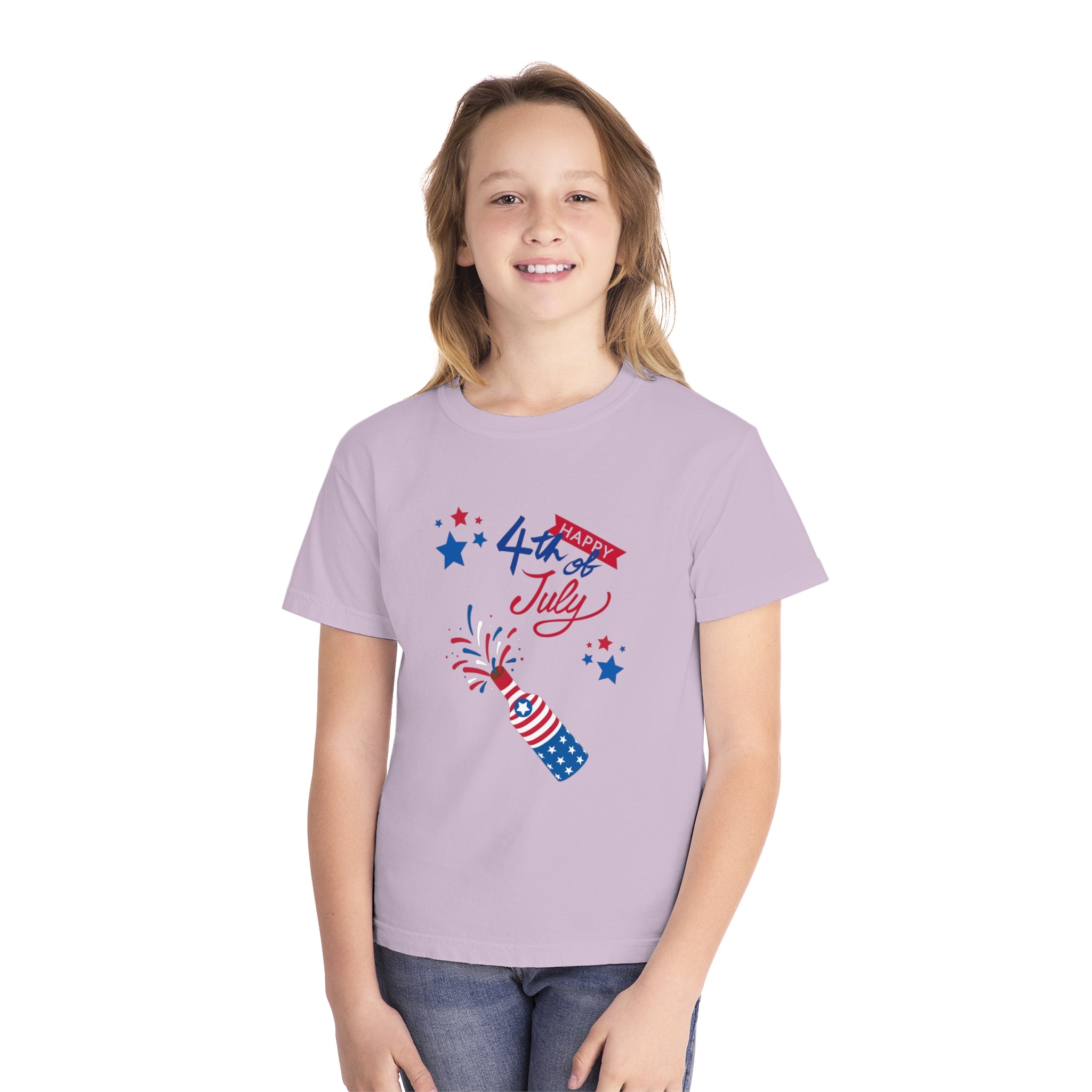 Happy 4th Of July Celebration Youth Midweight Tee