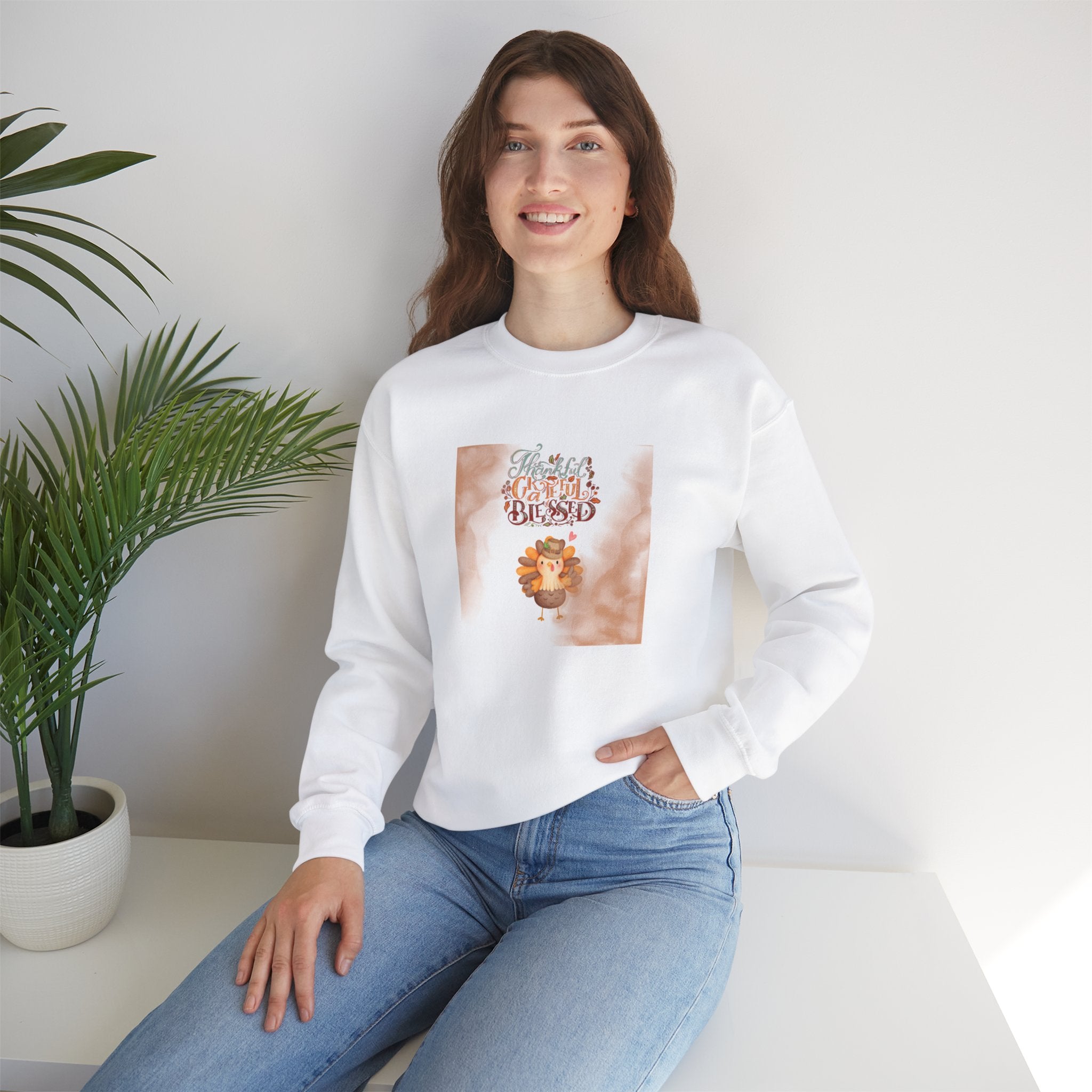 Thankful Grateful Blessed Unisex Heavy Blend™ Crewneck Sweatshirt