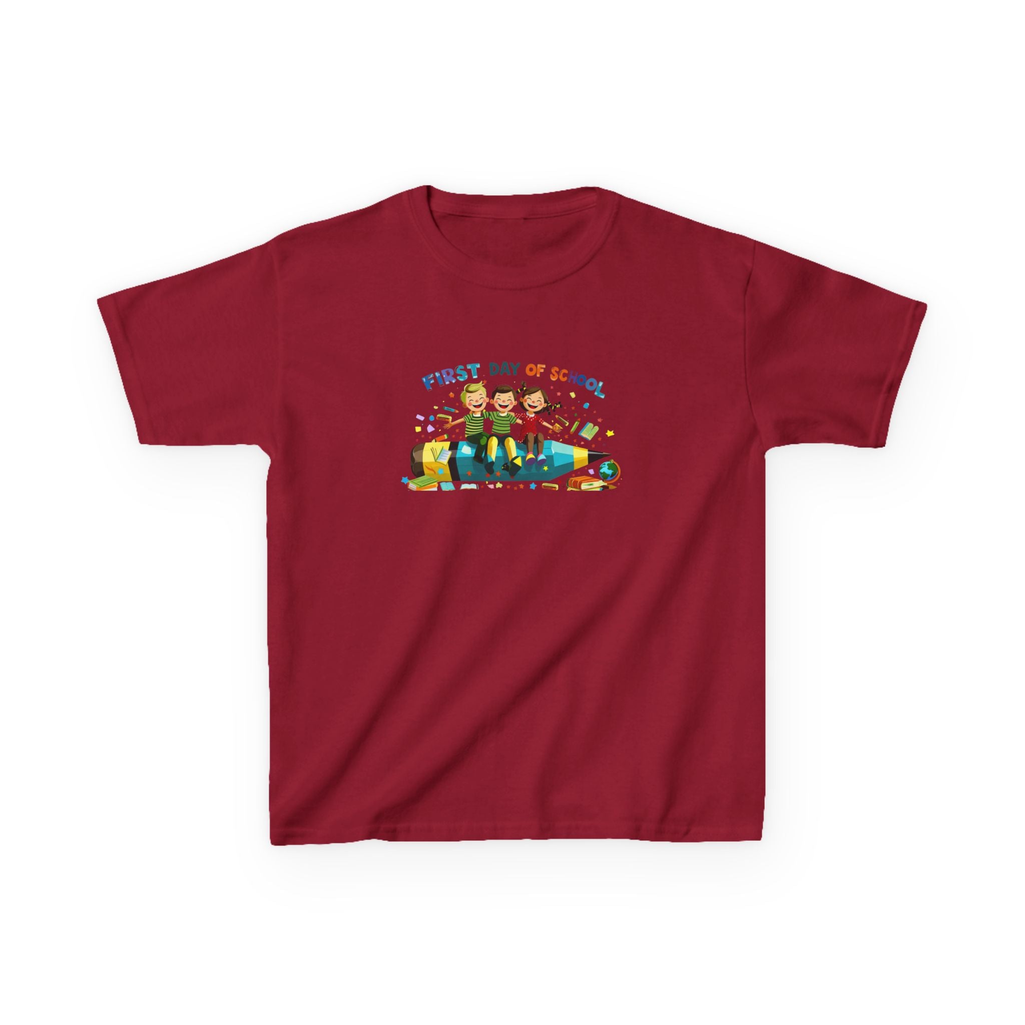 First Day of School Kids Heavy Cotton Tee