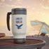 Land Of The Free Home Of The Brave Stainless Steel Travel Mug with Handle, 14oz