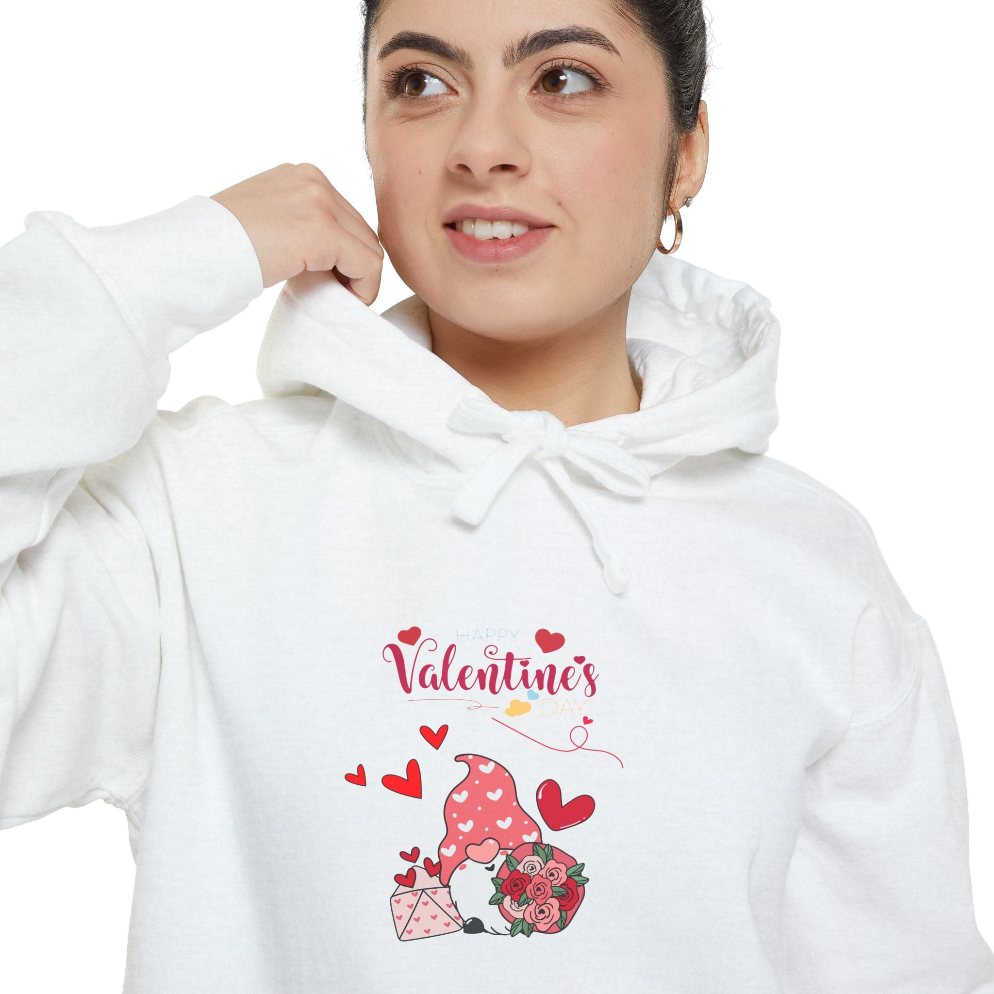 Gnome Valentine's Day Unisex Garment-Dyed Hoodie