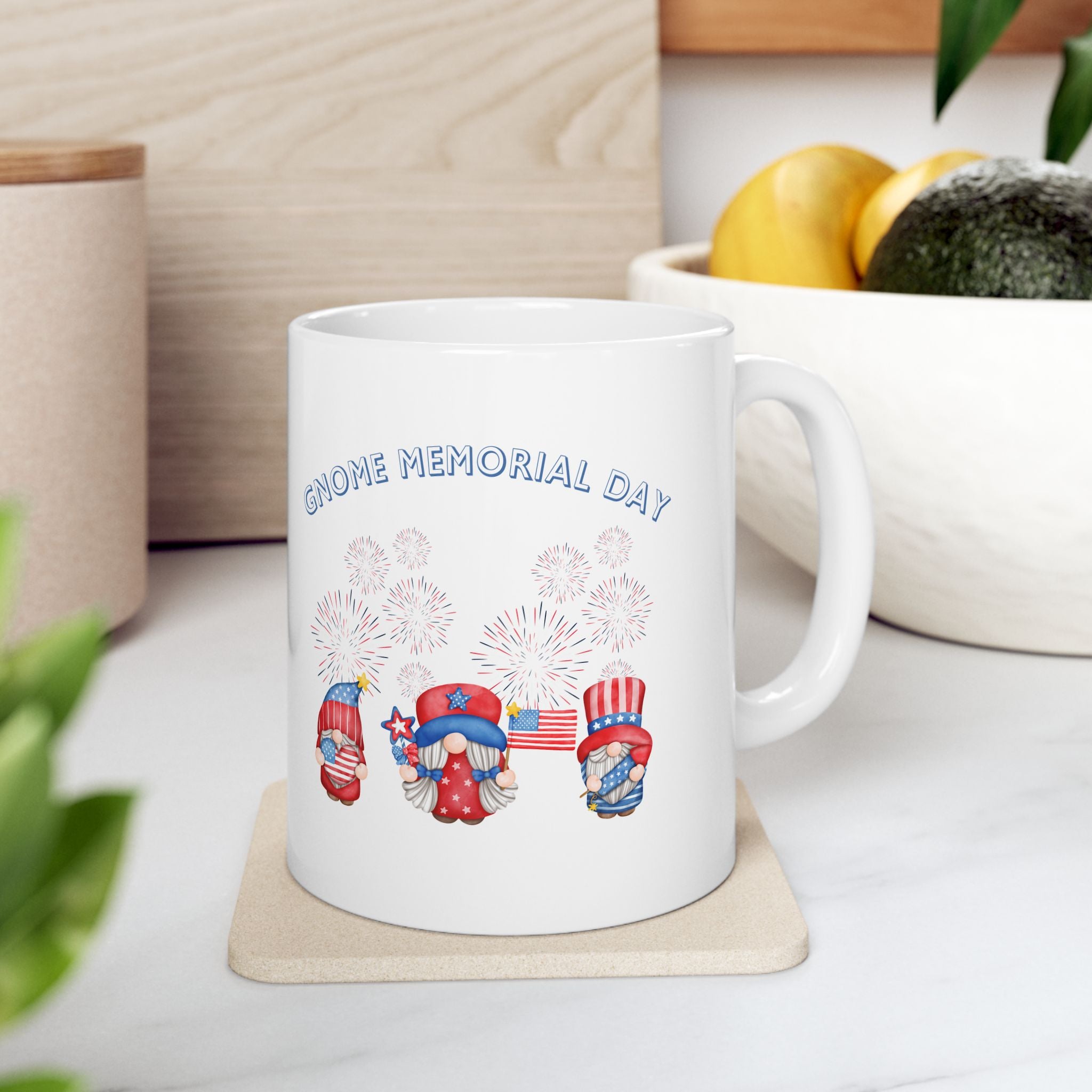 Gnome  Memorial Day Ceramic Mug 11oz & 15oz