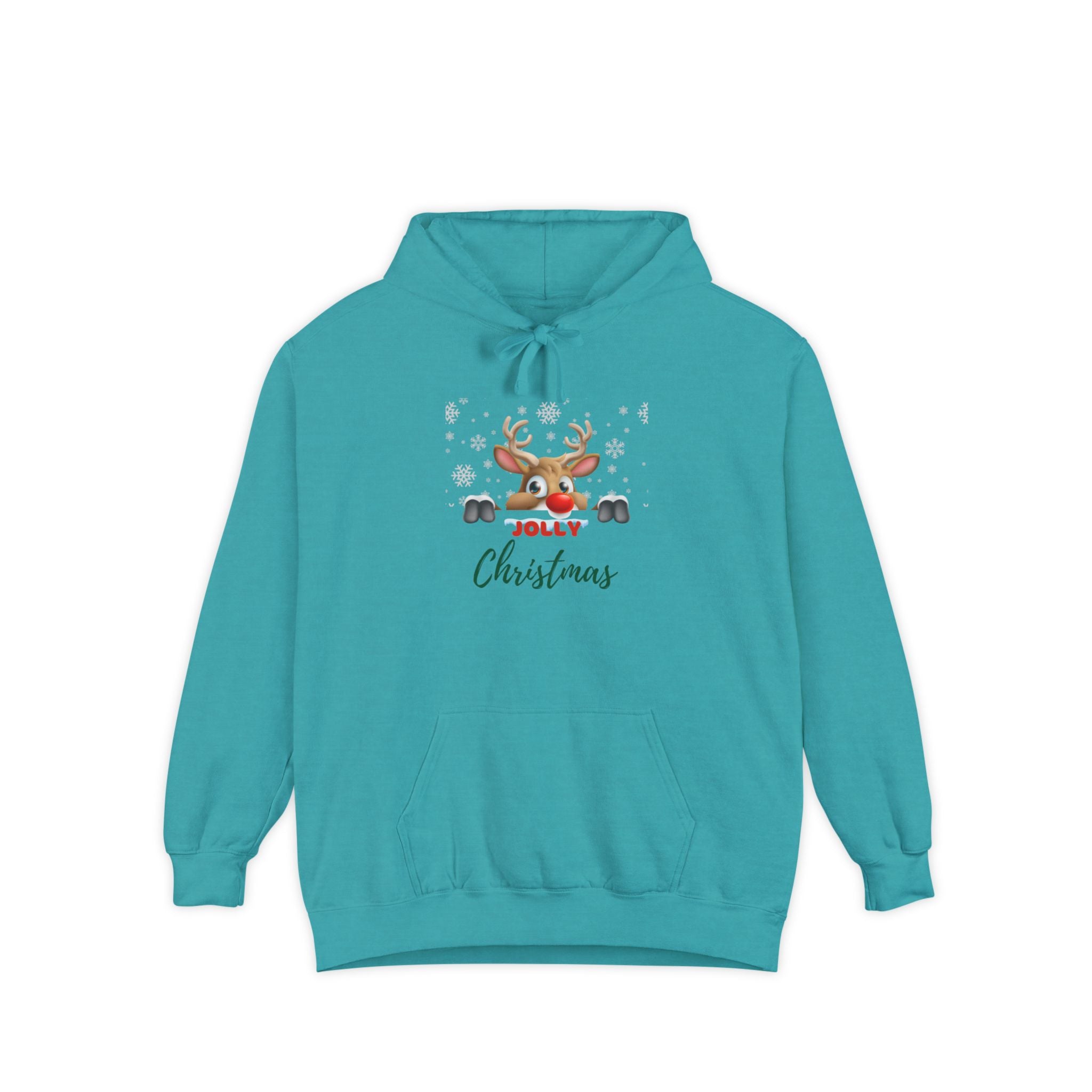 Jolly Christmas Unisex Garment-Dyed Hoodie