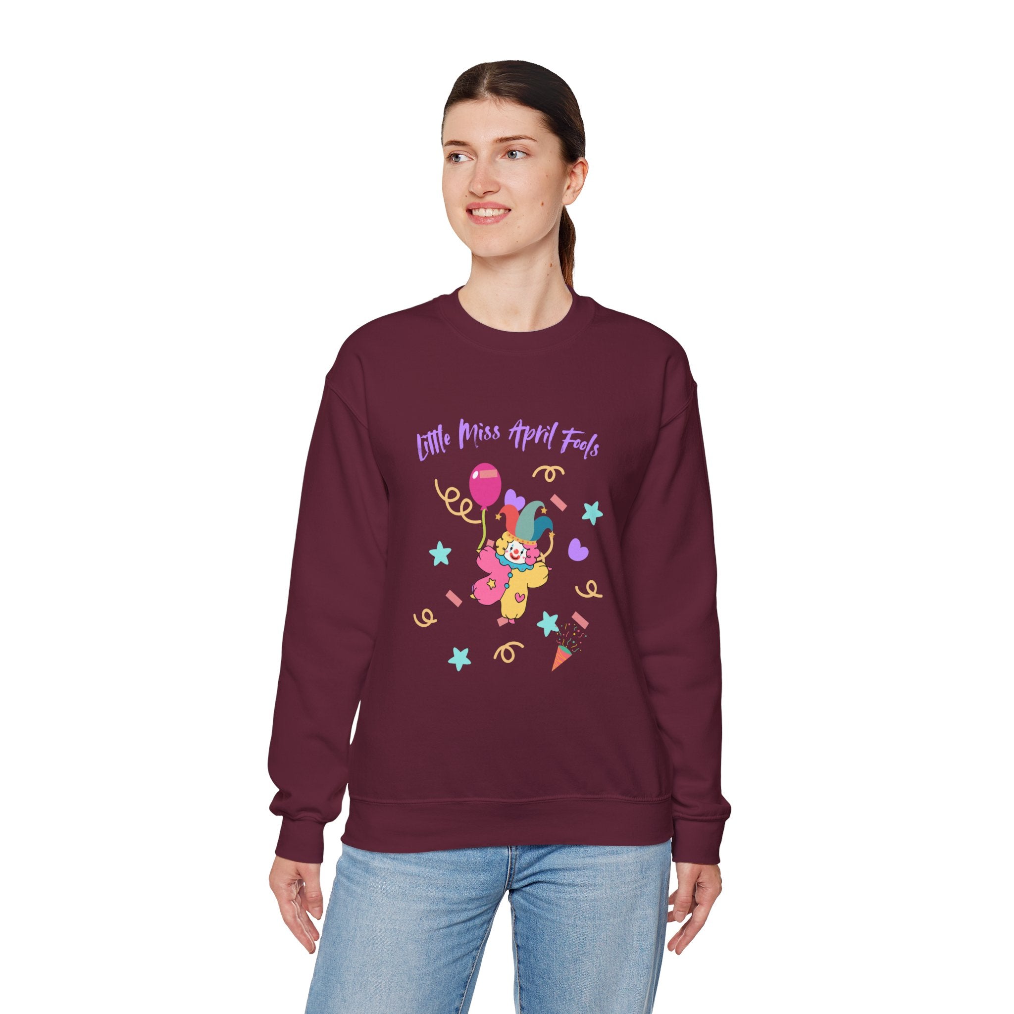 Little Miss April Fool's Day Unisex Heavy Blend™ Crewneck Sweatshirt