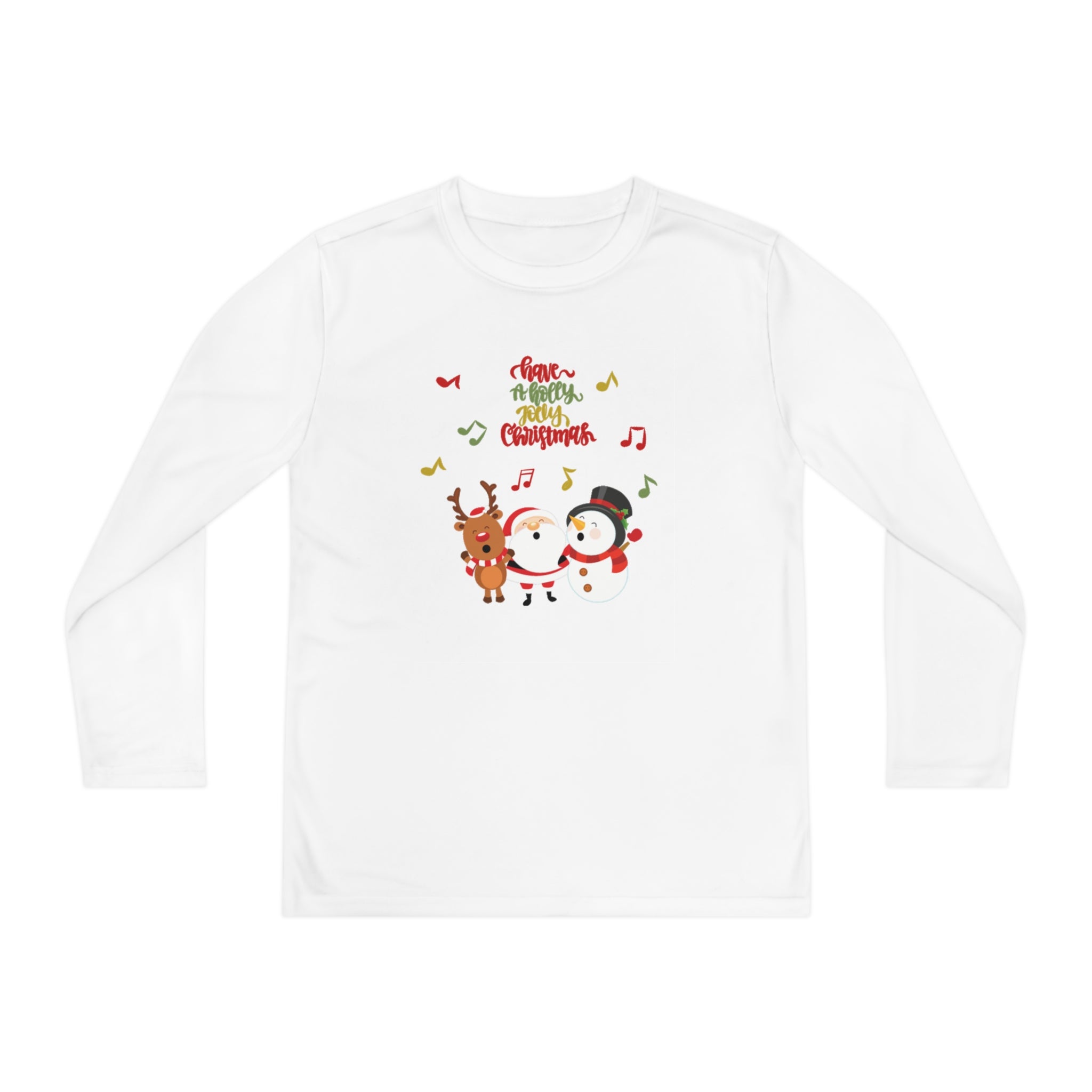 Have A Holly Jolly Christmas Youth Long Sleeve Competitor Tee