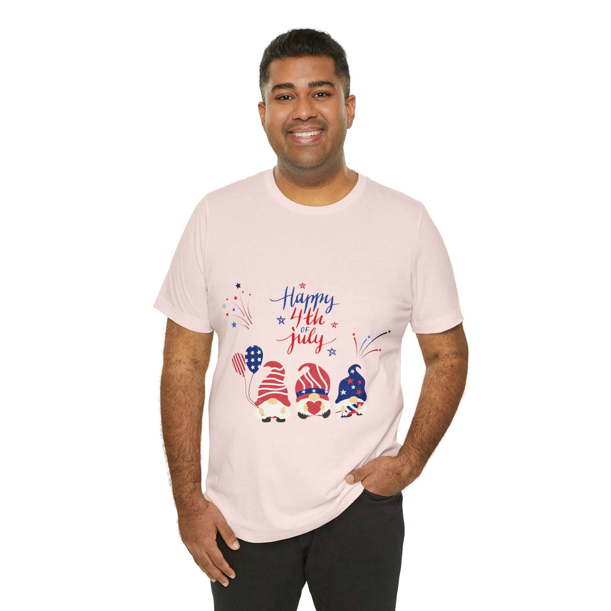 Happy 4th Of July Gnome Unisex Jersey Short Sleeve Tee