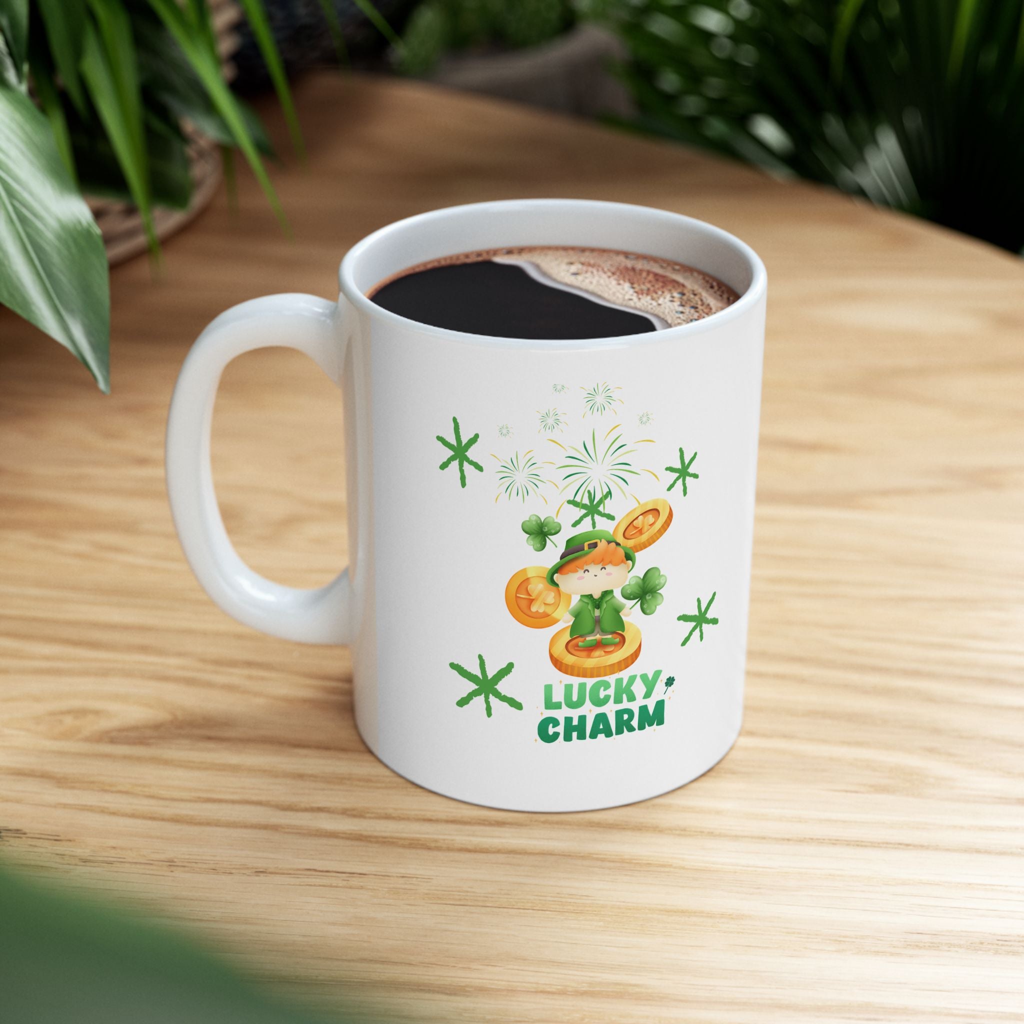 Lucky Charm Ceramic Coffee Mug, 11oz & 15oz