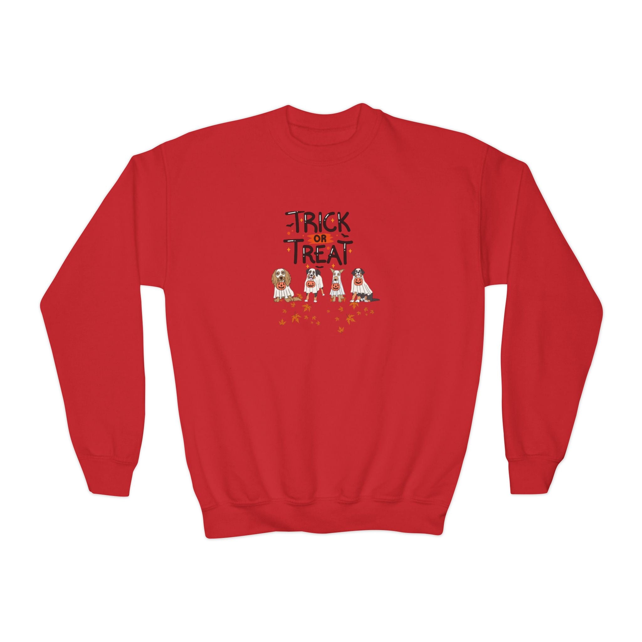 Pooch Trick or Treat Youth Crewneck Sweatshirt