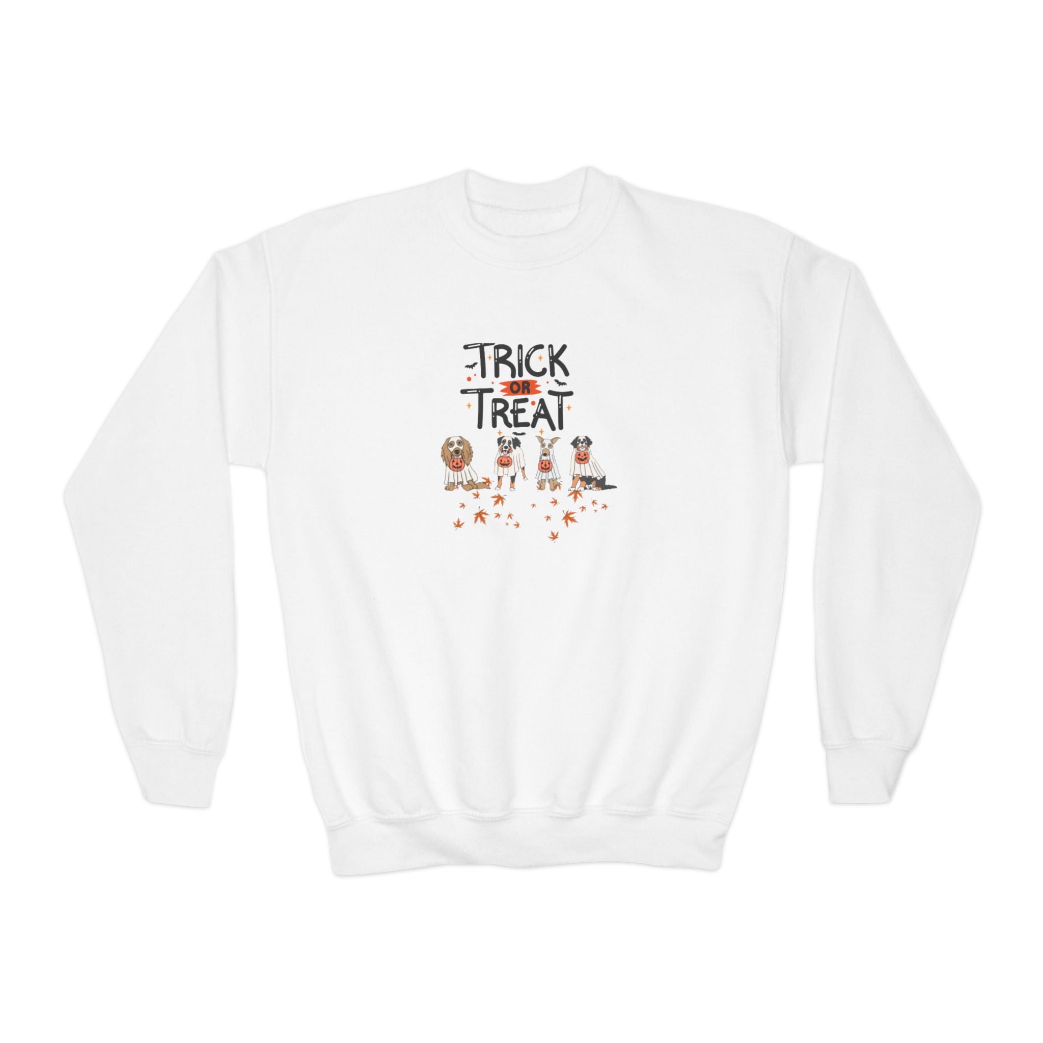 Pooch Trick or Treat Youth Crewneck Sweatshirt