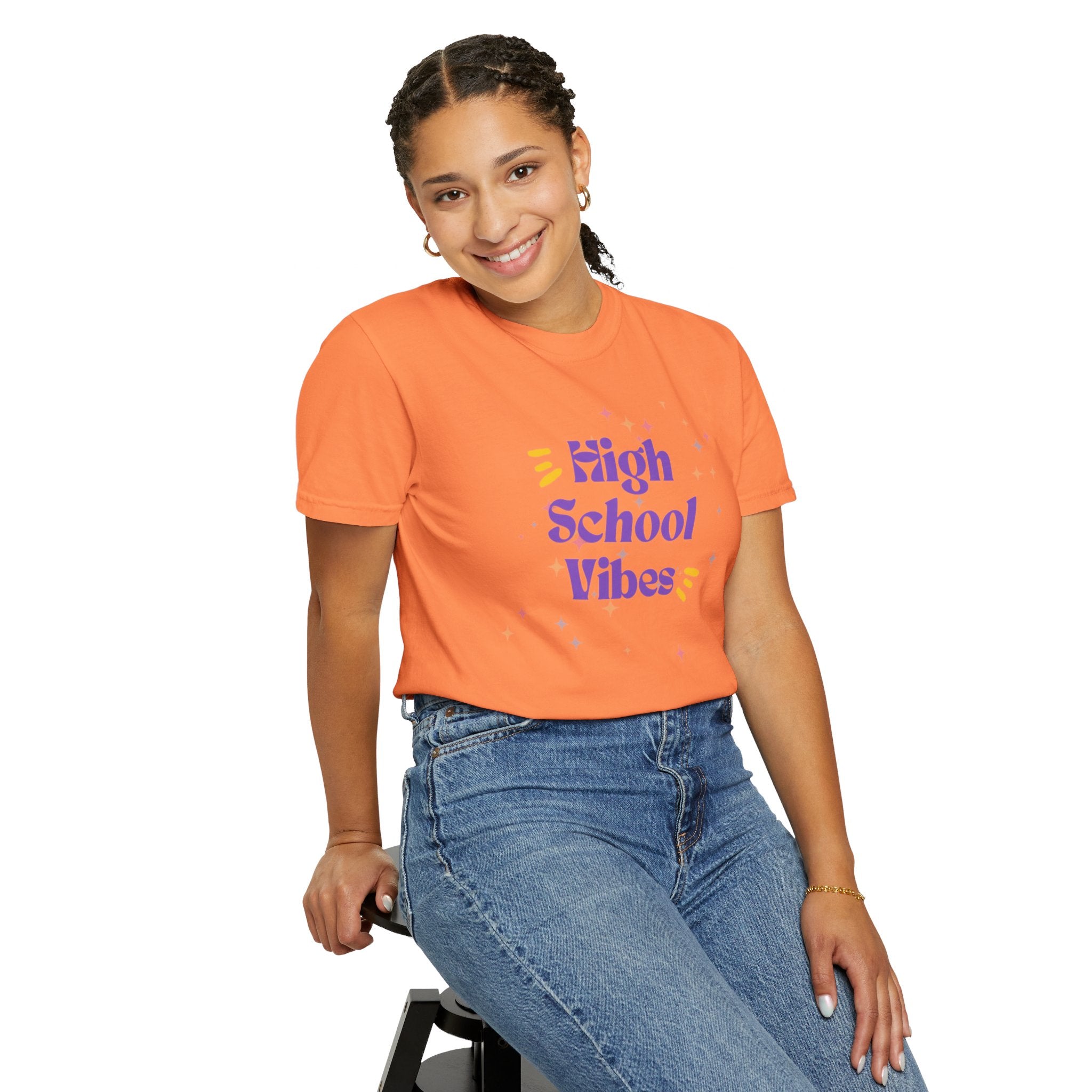 High School Vibes Unisex Garment-Dyed T-shirt