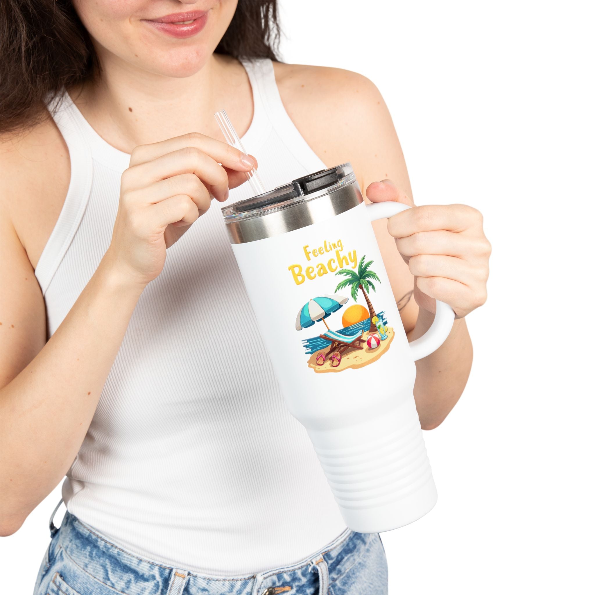 Feeling Beachy Insulated Travel Mug, 40oz