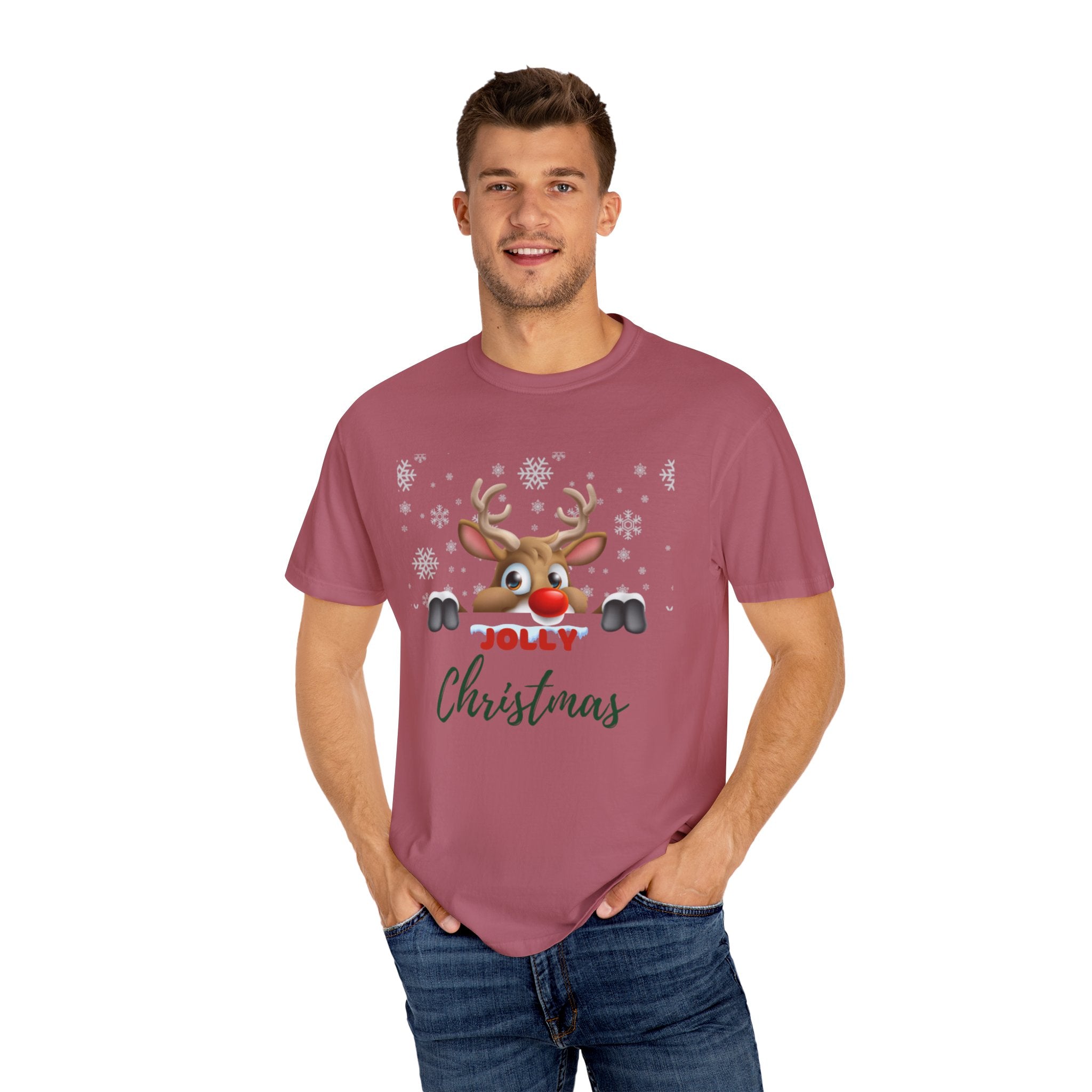 Jolly Christmas Unisex Garment-Dyed T-shirt